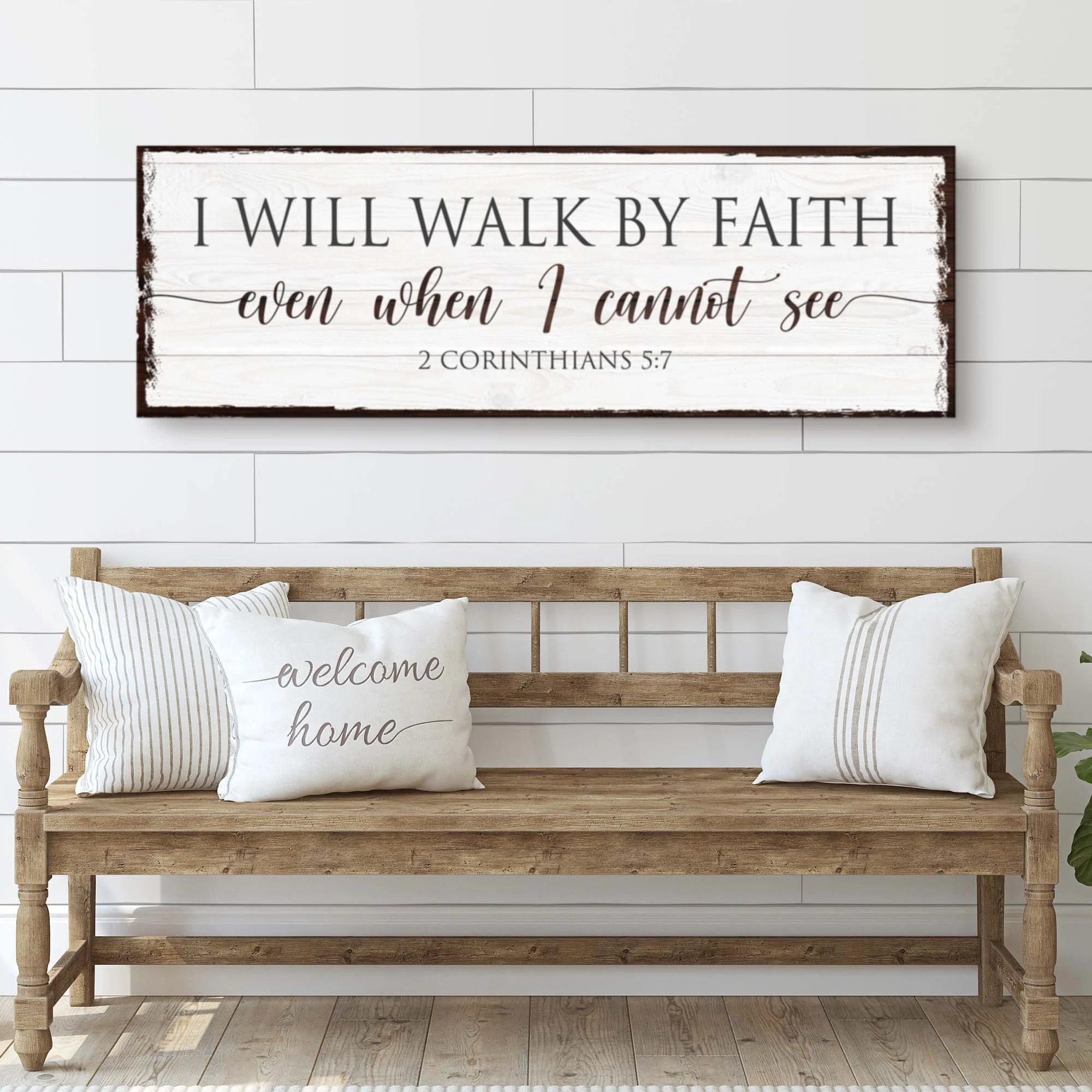 I Will Walk By Faith 2 Corinthians 5:7 Sign II - Image 2
