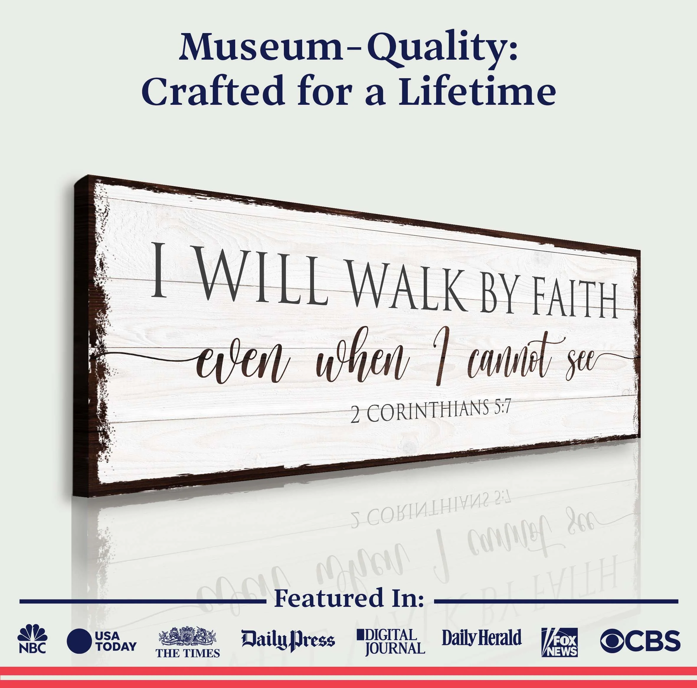 I Will Walk By Faith 2 Corinthians 5:7 Sign II - Image 4
