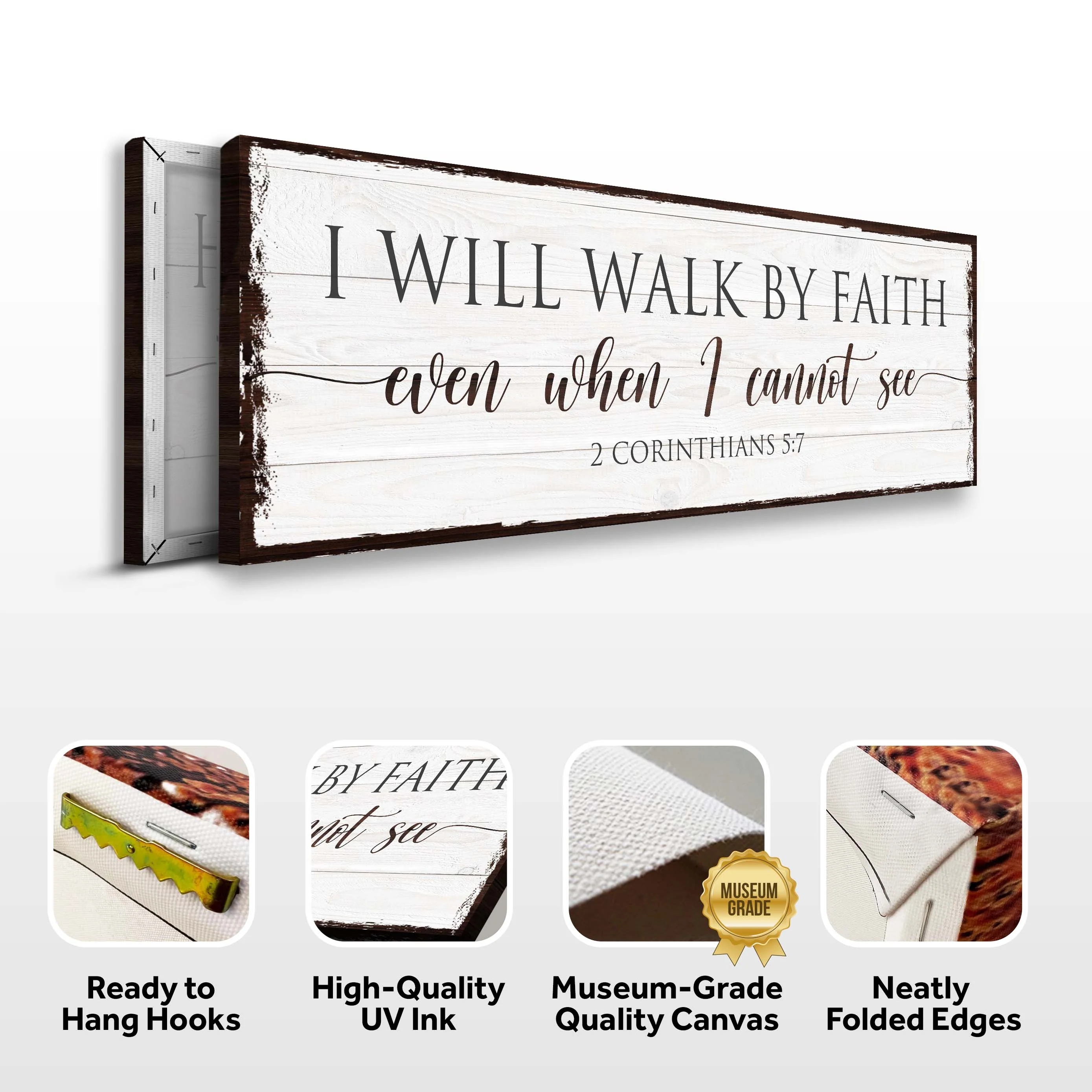 I Will Walk By Faith 2 Corinthians 5:7 Sign II - Image 6