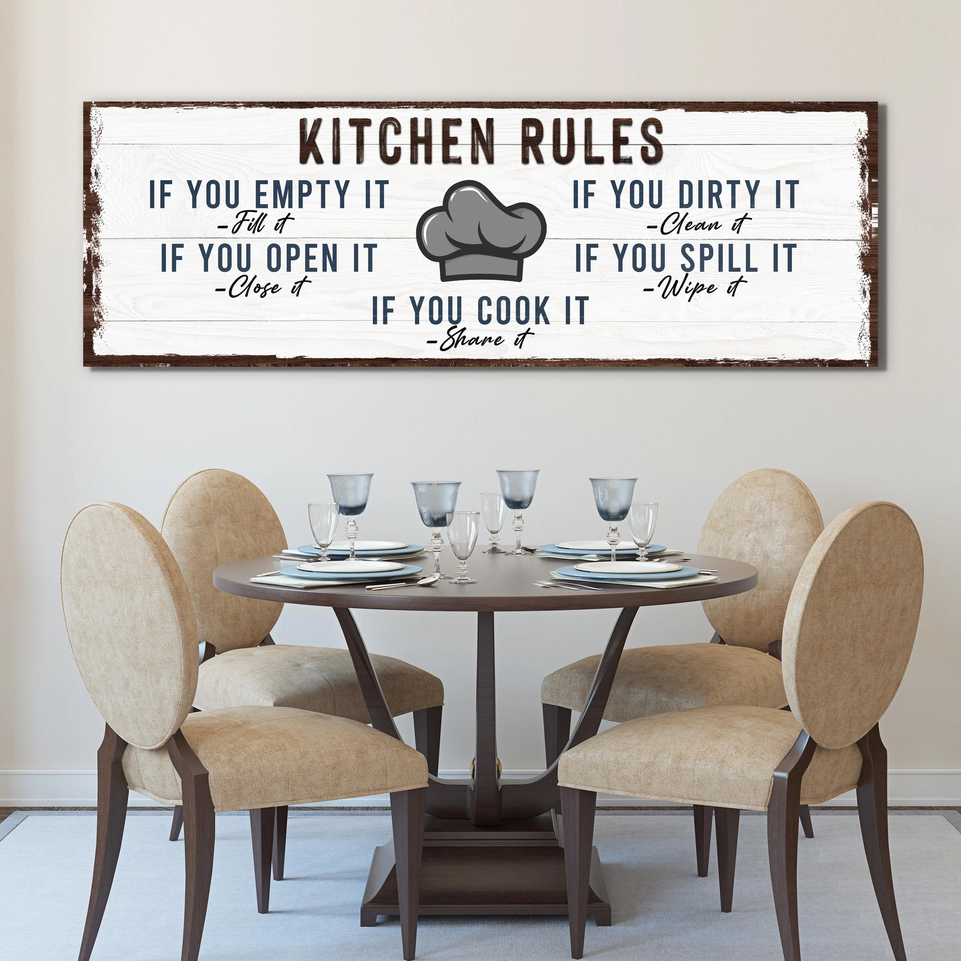 If You Cook It, Share It Kitchen Rules Sign - Image 2