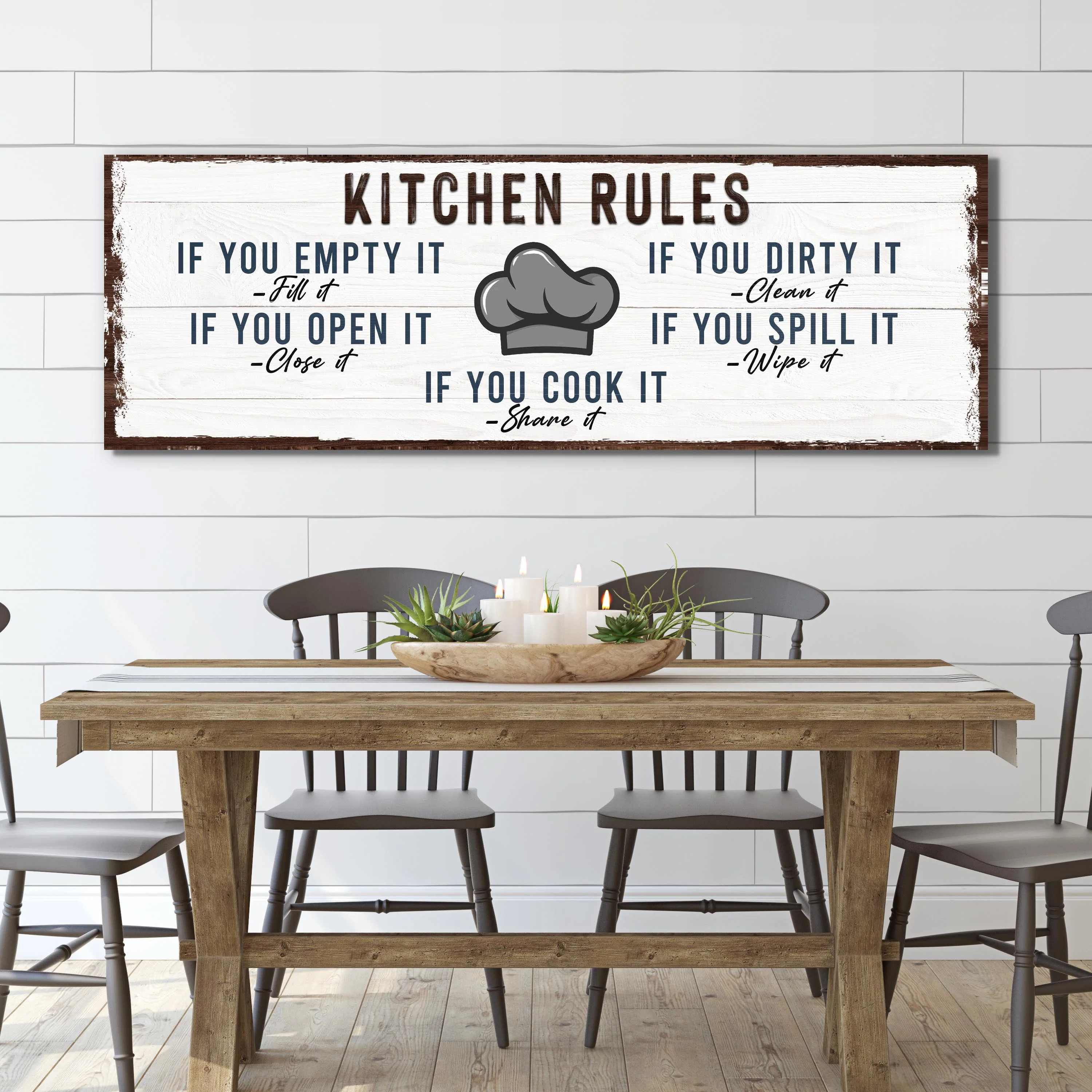 If You Cook It, Share It Kitchen Rules Sign - Image 3