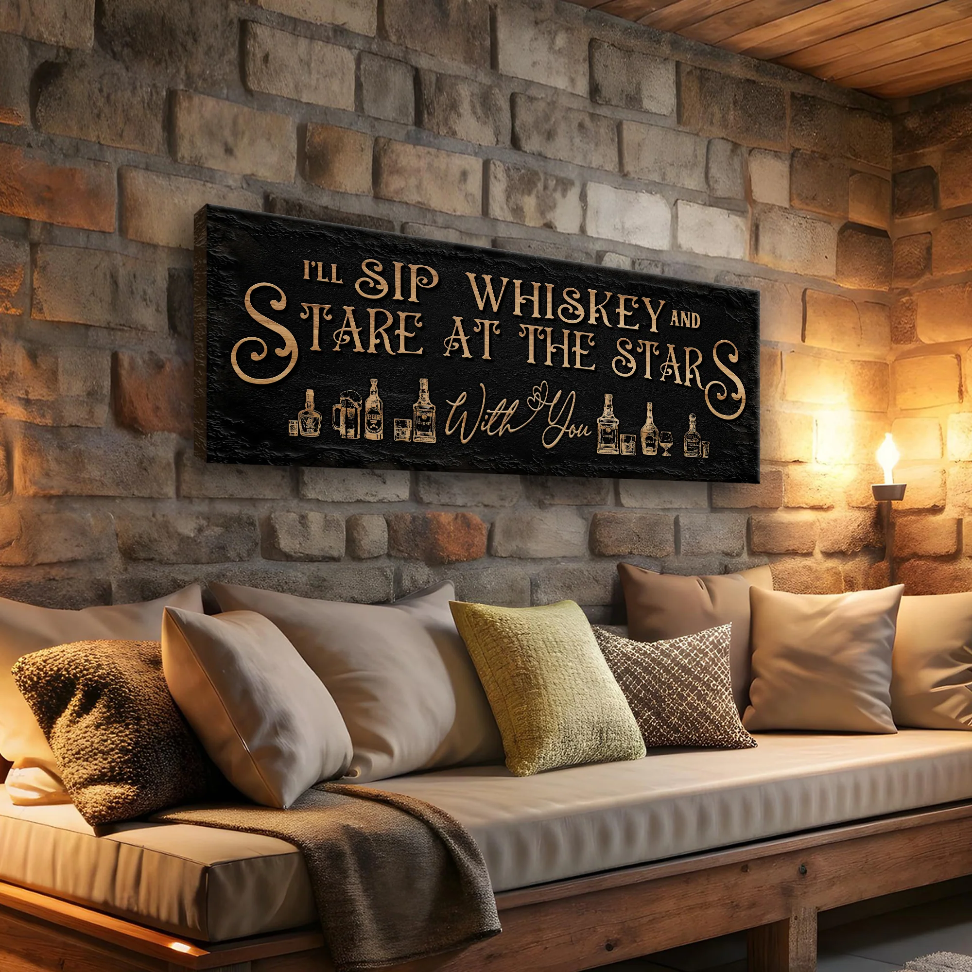 I'll Sip Whiskey And Stare At The Stars Sign - Image 2