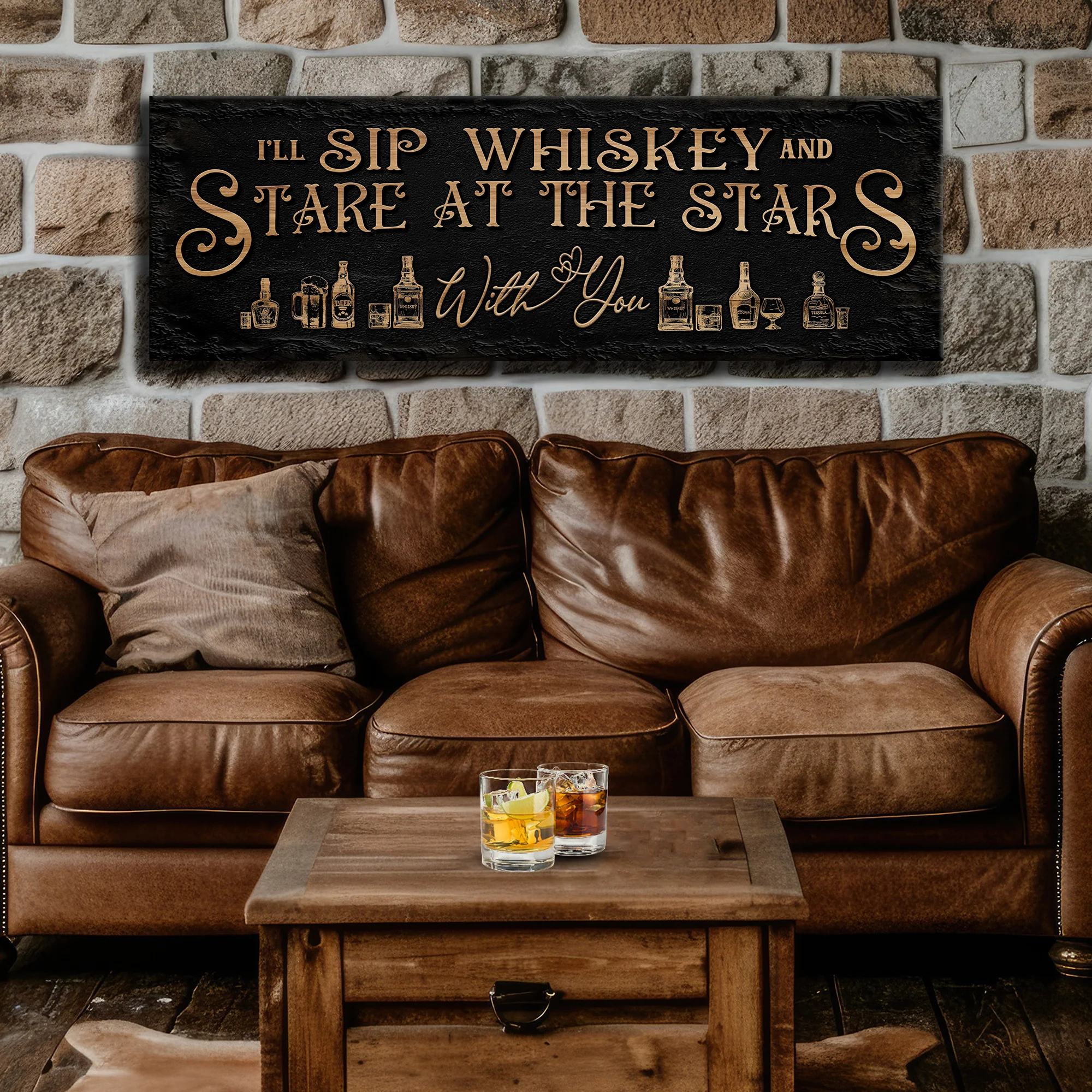 I'll Sip Whiskey And Stare At The Stars Sign - Image 3