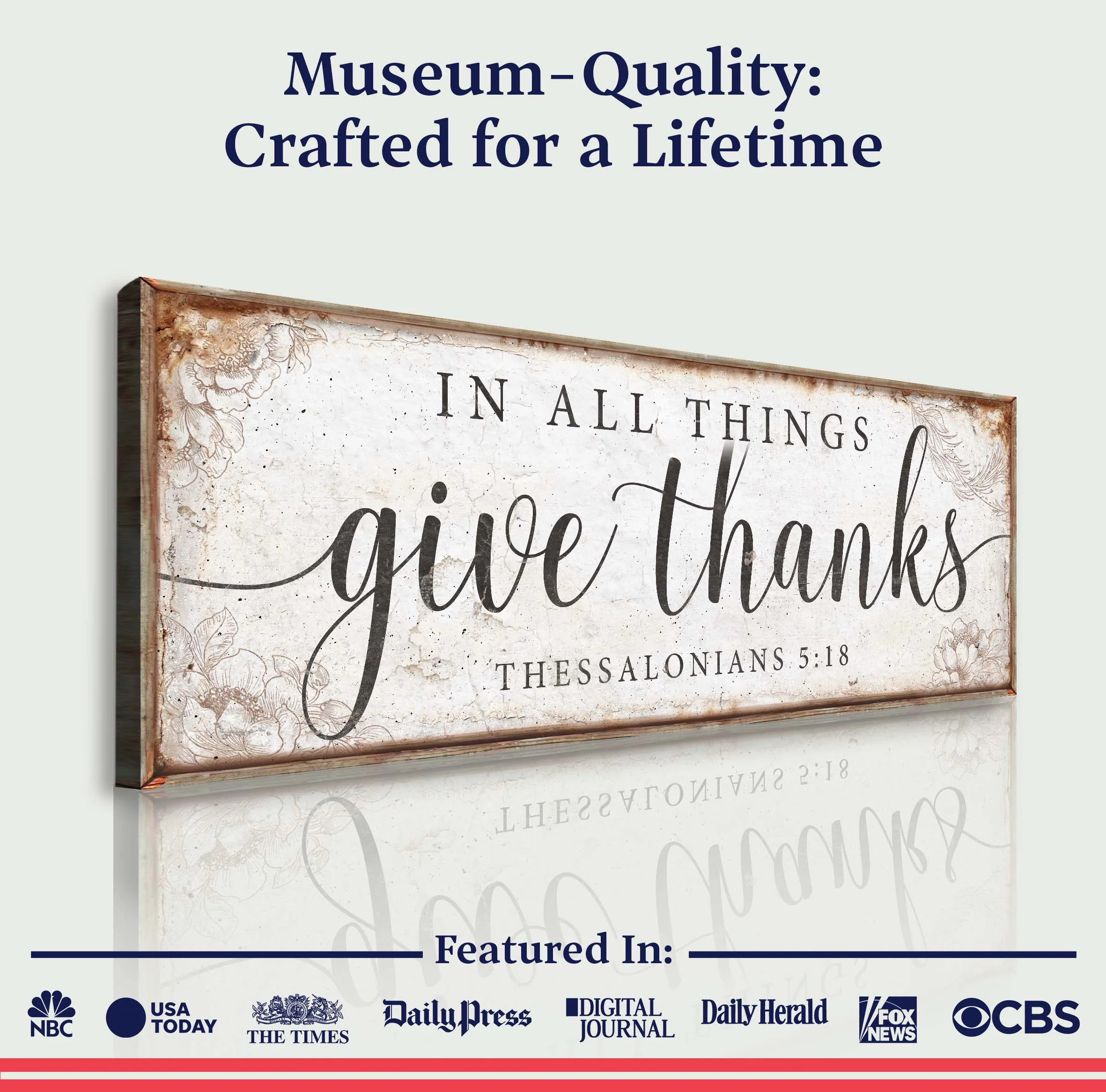 In All Things Give Thanks Thessalonians 5:18 Faith Sign - Image 4