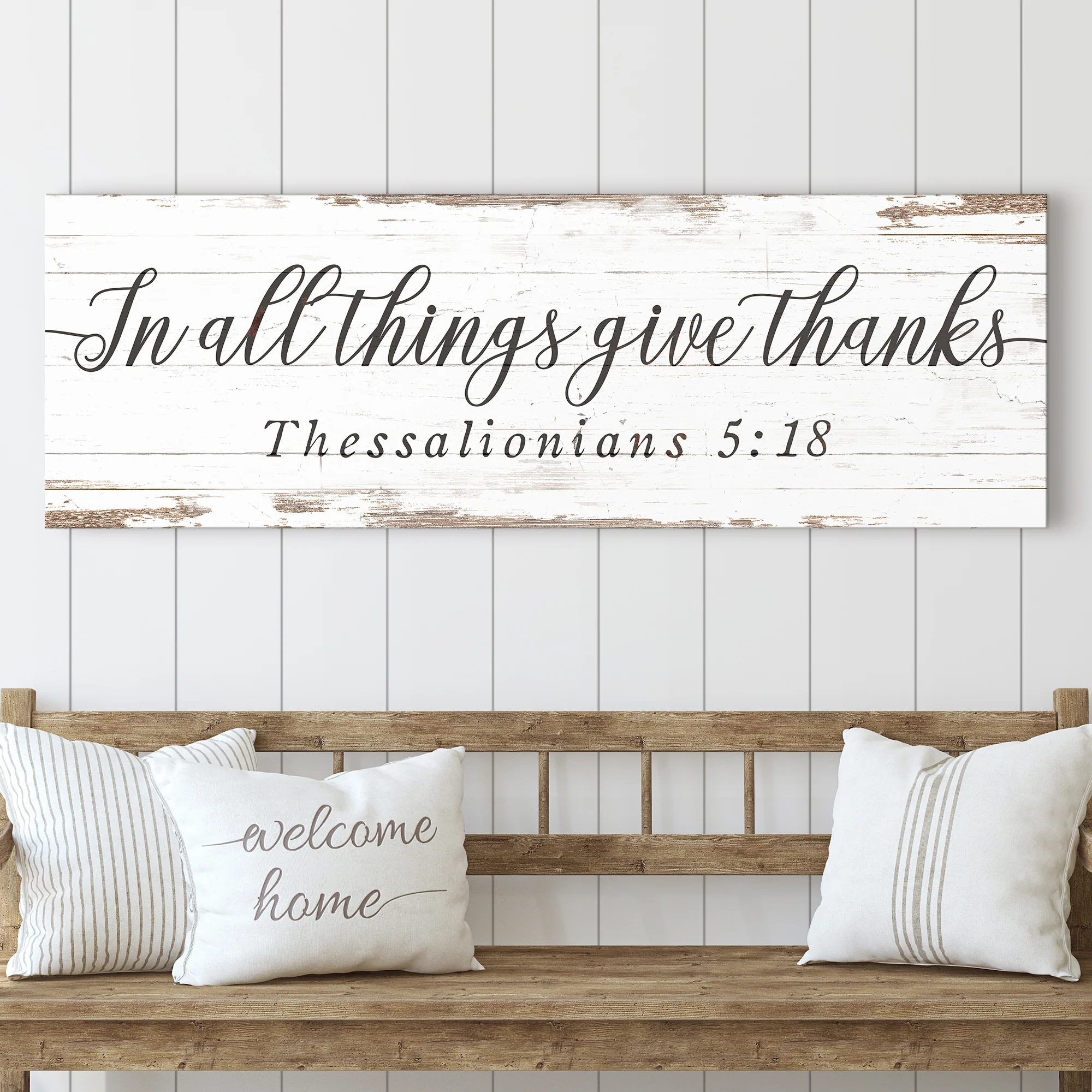 In All Things Give Thanks Thessalonians 5:18 Faith Sign II - Image 3