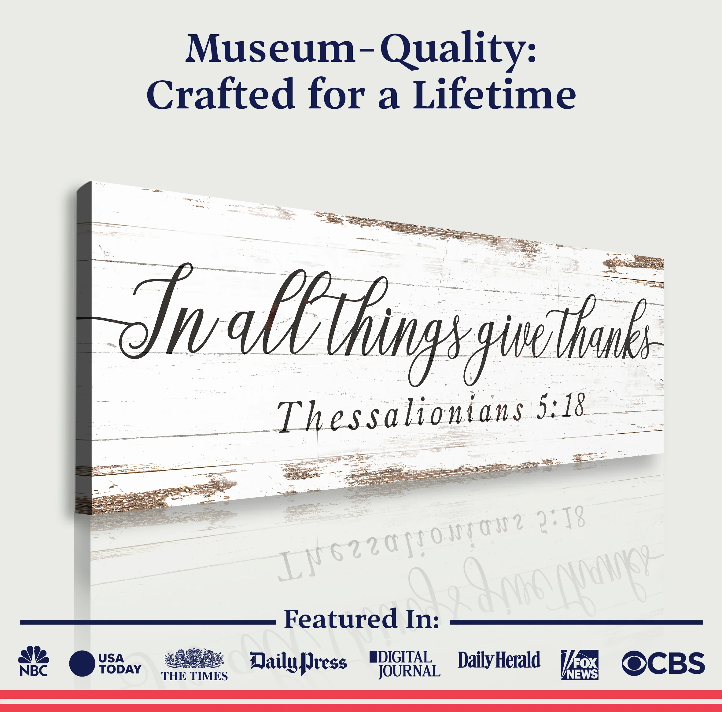 In All Things Give Thanks Thessalonians 5:18 Faith Sign II - Image 4
