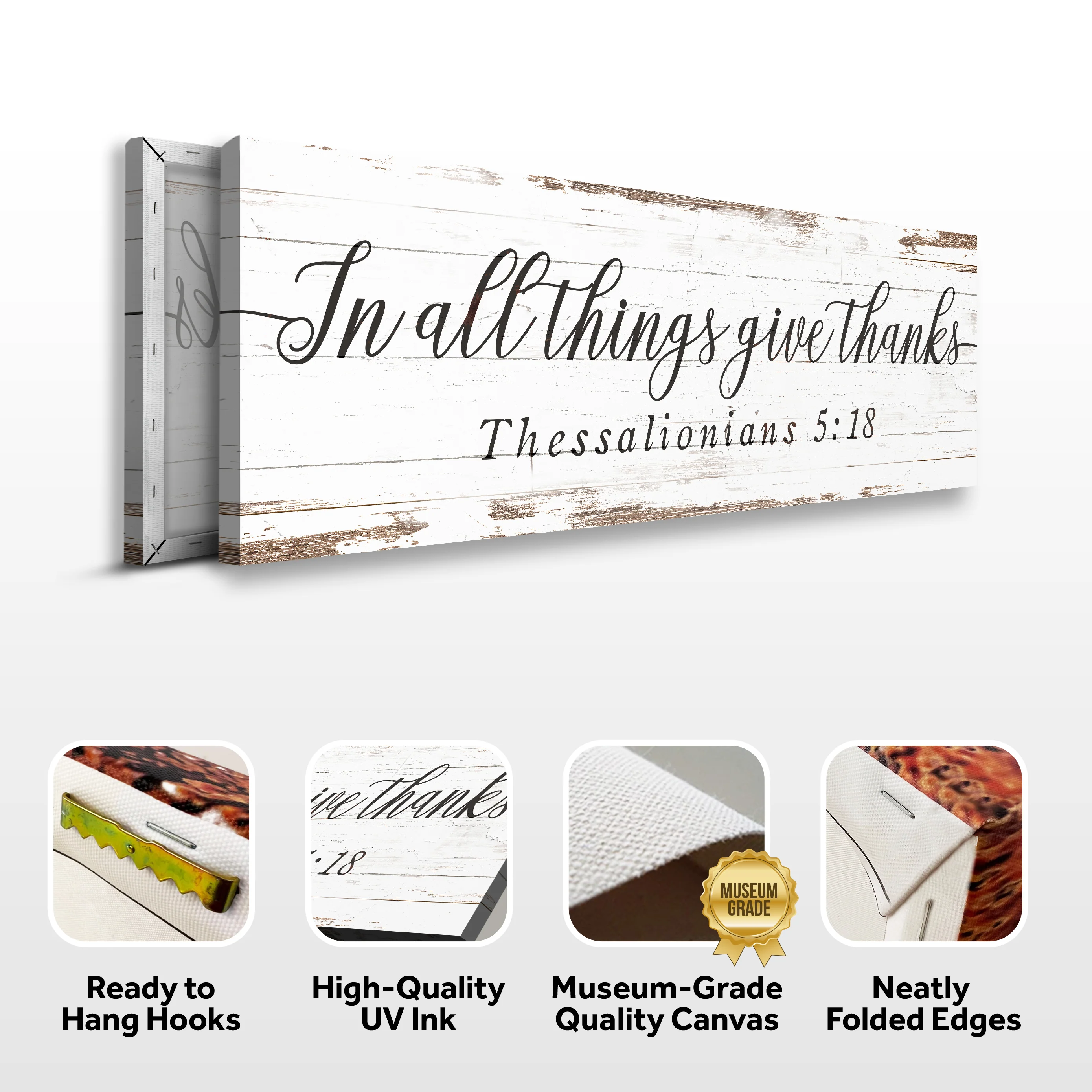In All Things Give Thanks Thessalonians 5:18 Faith Sign II - Image 6