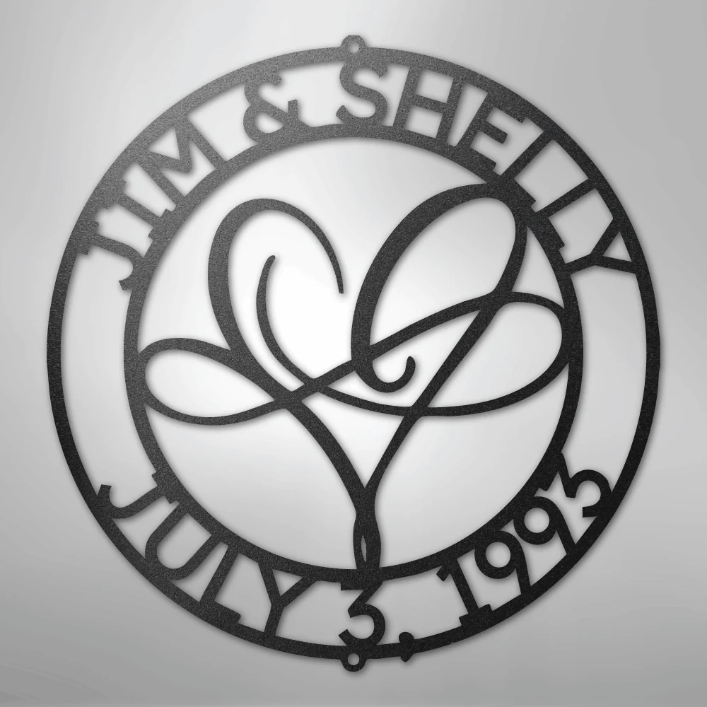 Infinite Love Monogram - Steel Sign