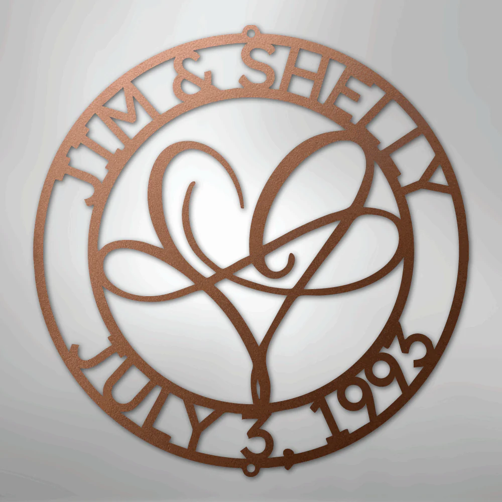 Infinite Love Monogram - Steel Sign - Image 6