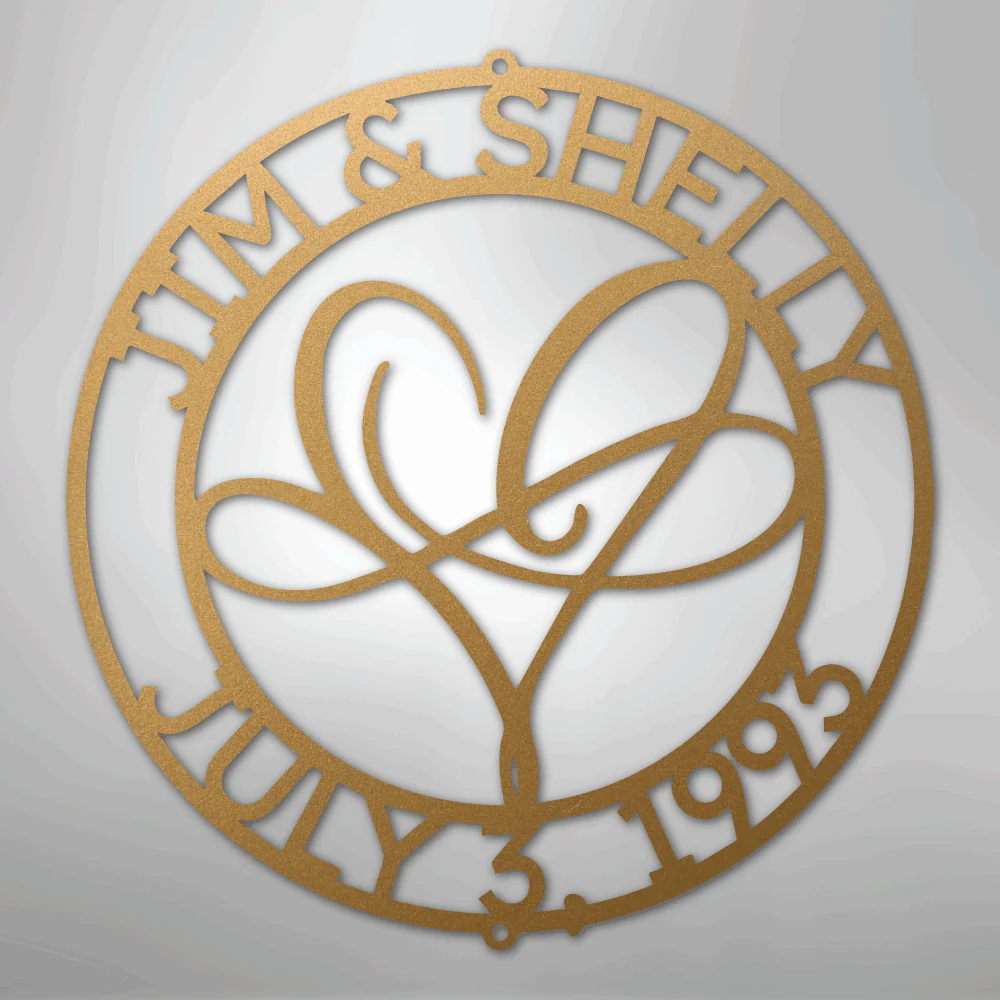 Infinite Love Monogram - Steel Sign - Image 7