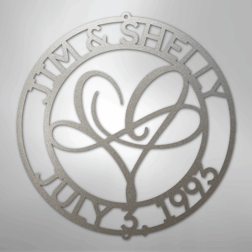 Infinite Love Monogram - Steel Sign - Image 8