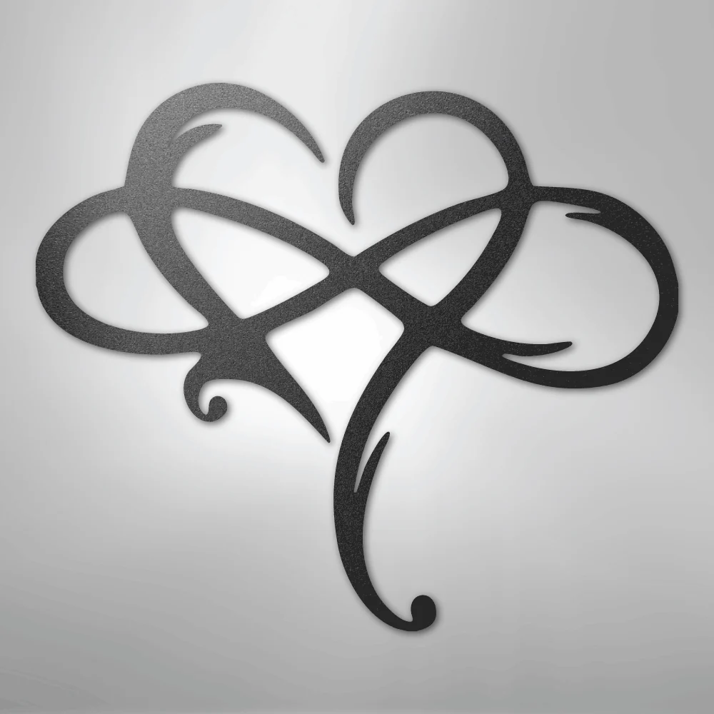 Infinity and Heart - Steel Sign