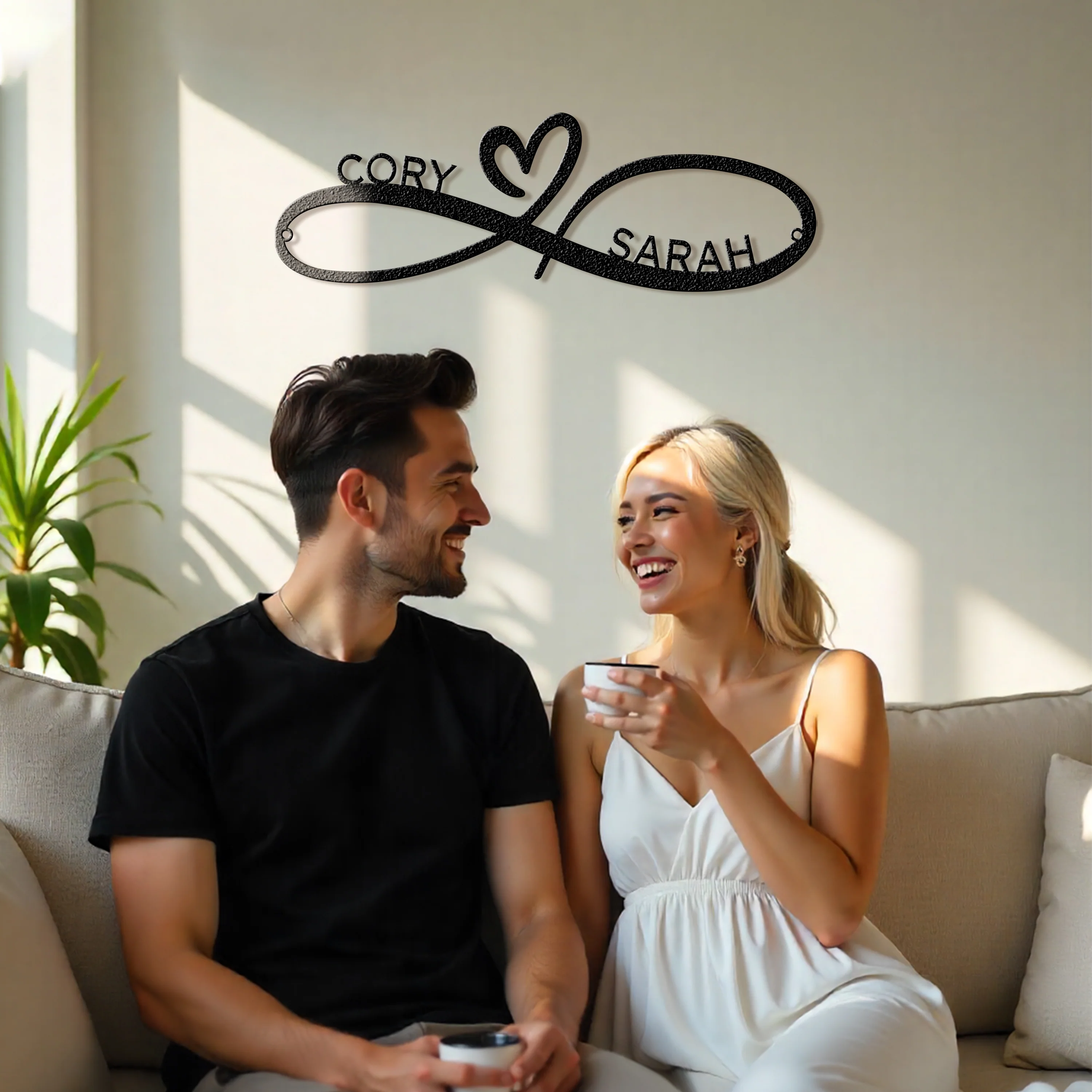 Infinity Couples Monogram - Steel Sign - Image 5