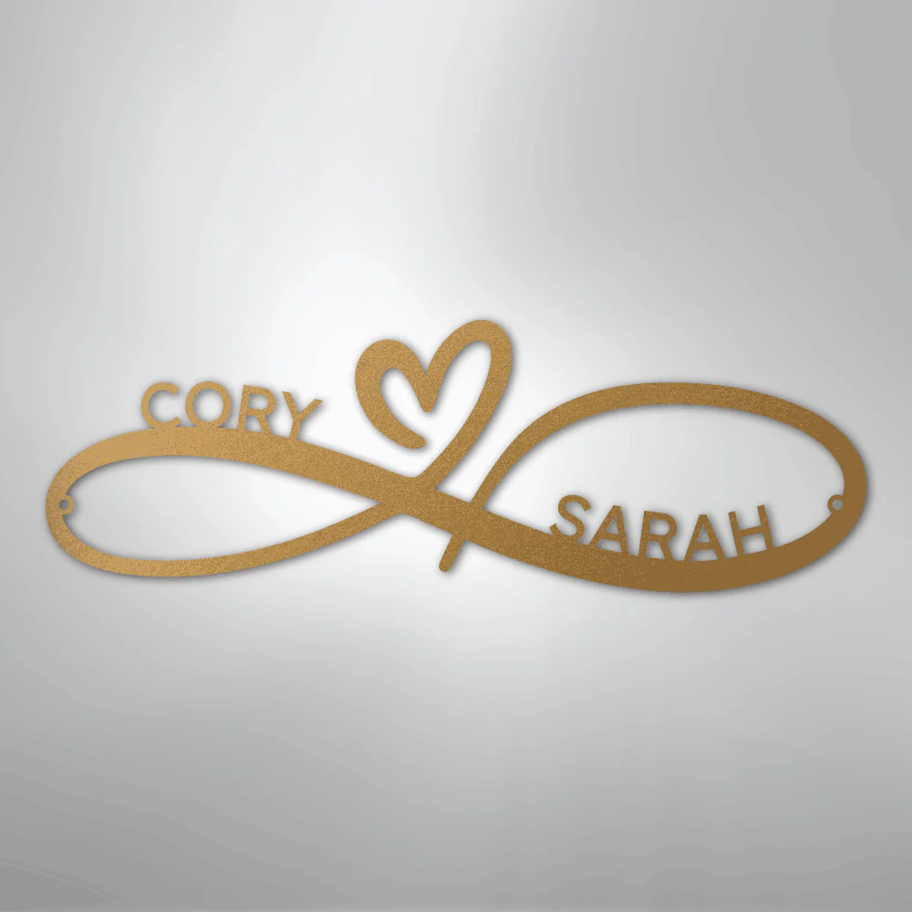 Infinity Couples Monogram - Steel Sign - Image 6