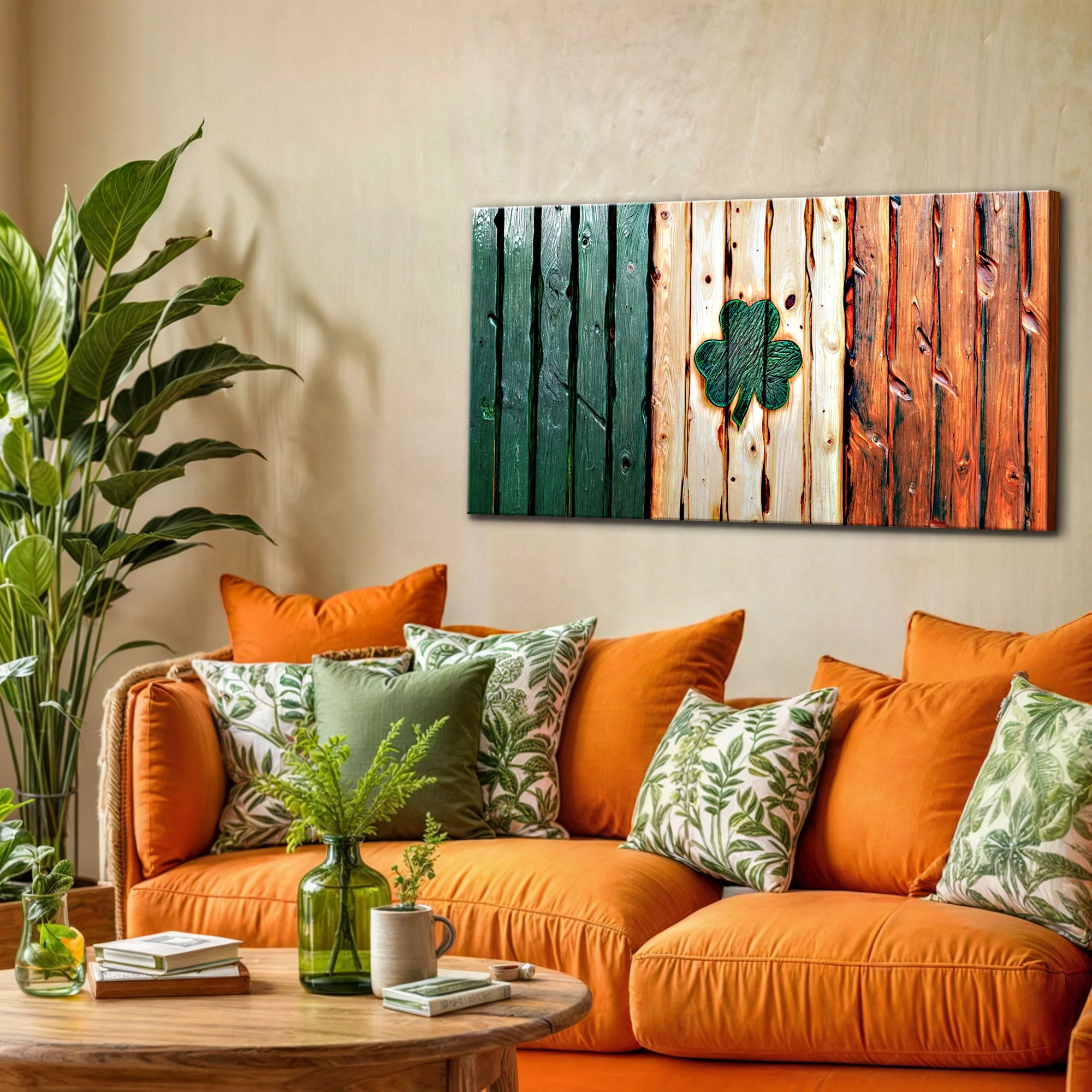 Irish Shamrock Glory Wooden Flag Wall Art - Image 4