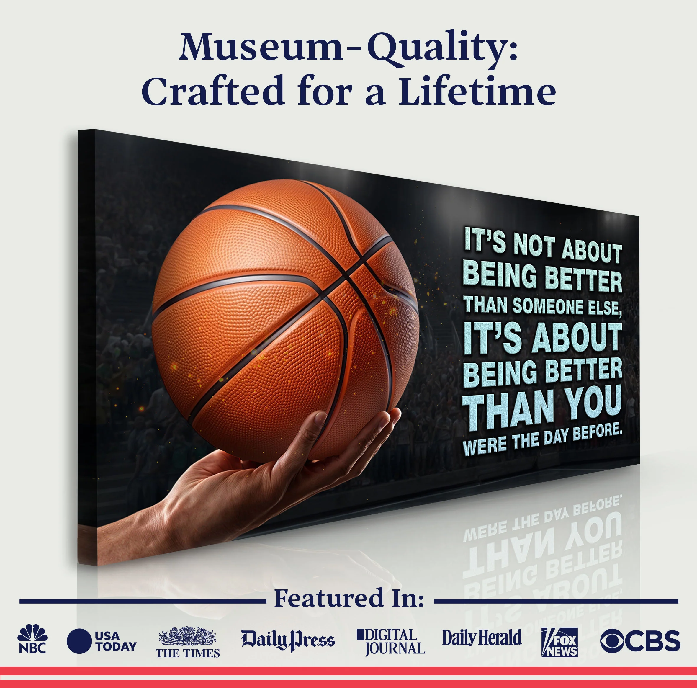 It's Not About Being Better Sports Quote Sign - Image 2