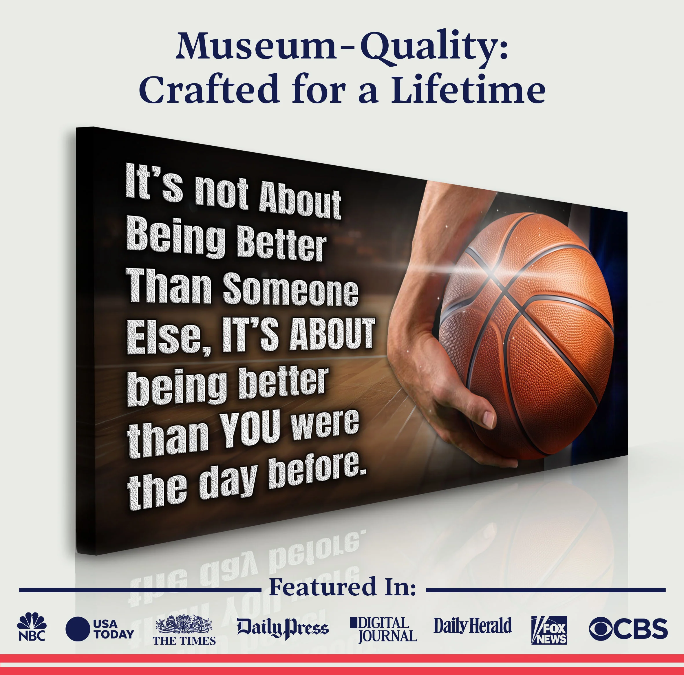 It's Not About Being Better Sports Quote Sign III - Image 2