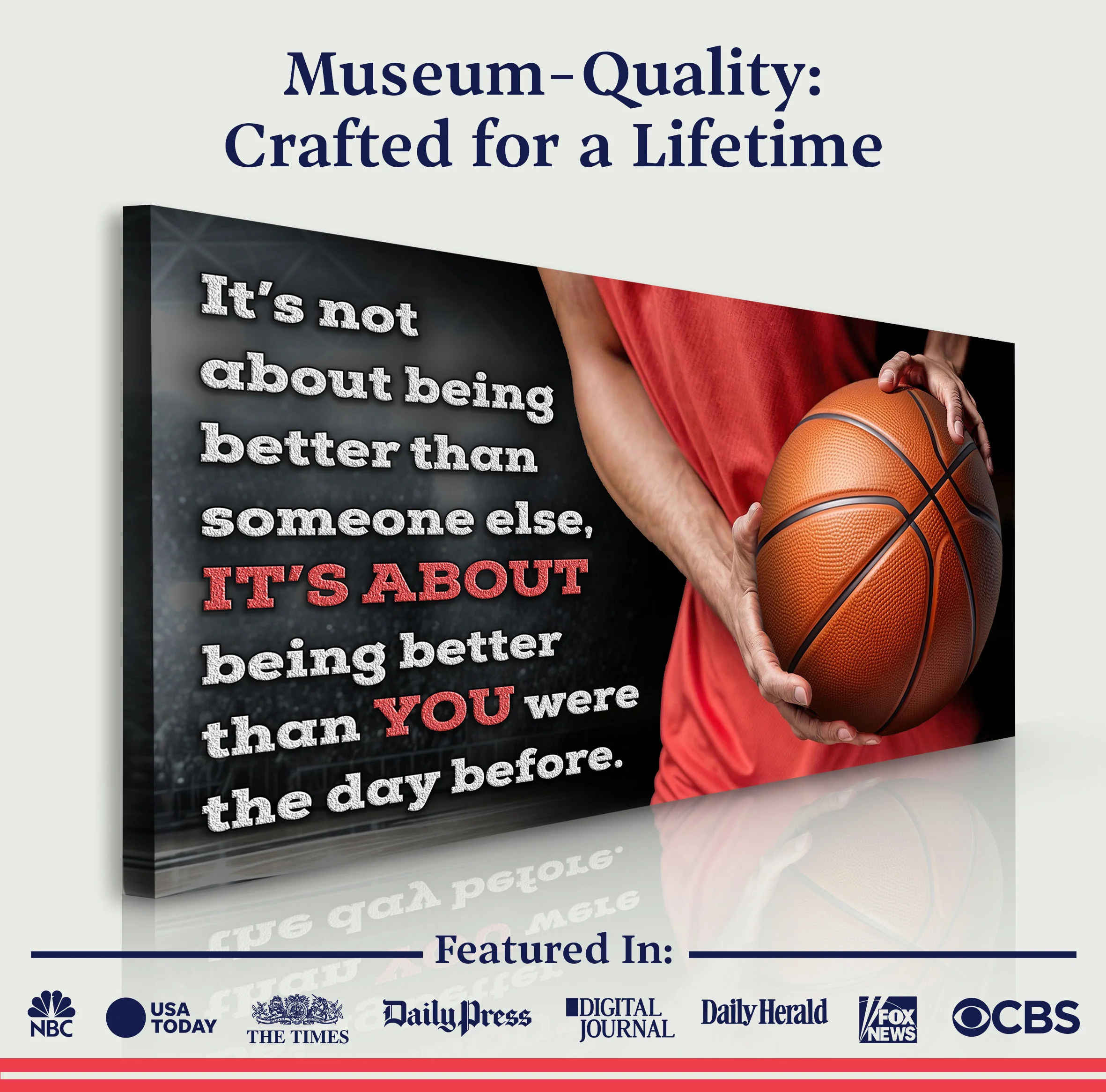 It's Not About Being Better Sports Quote Sign V - Image 2