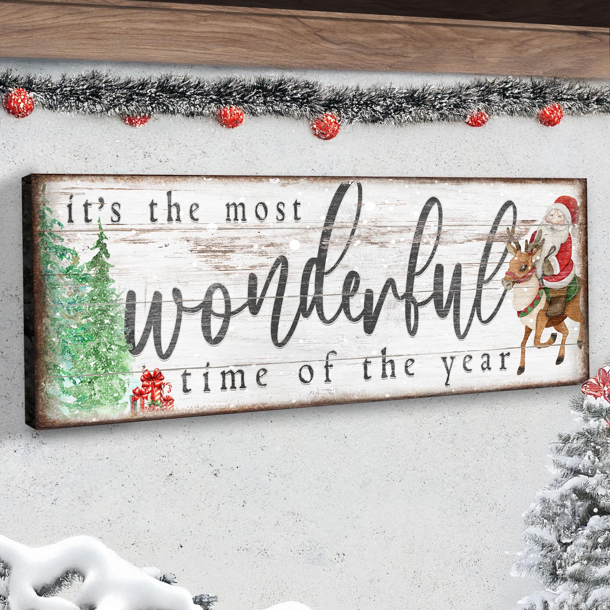 It's The Most Wonderful Time Of The Year Christmas Sign II - Image 3