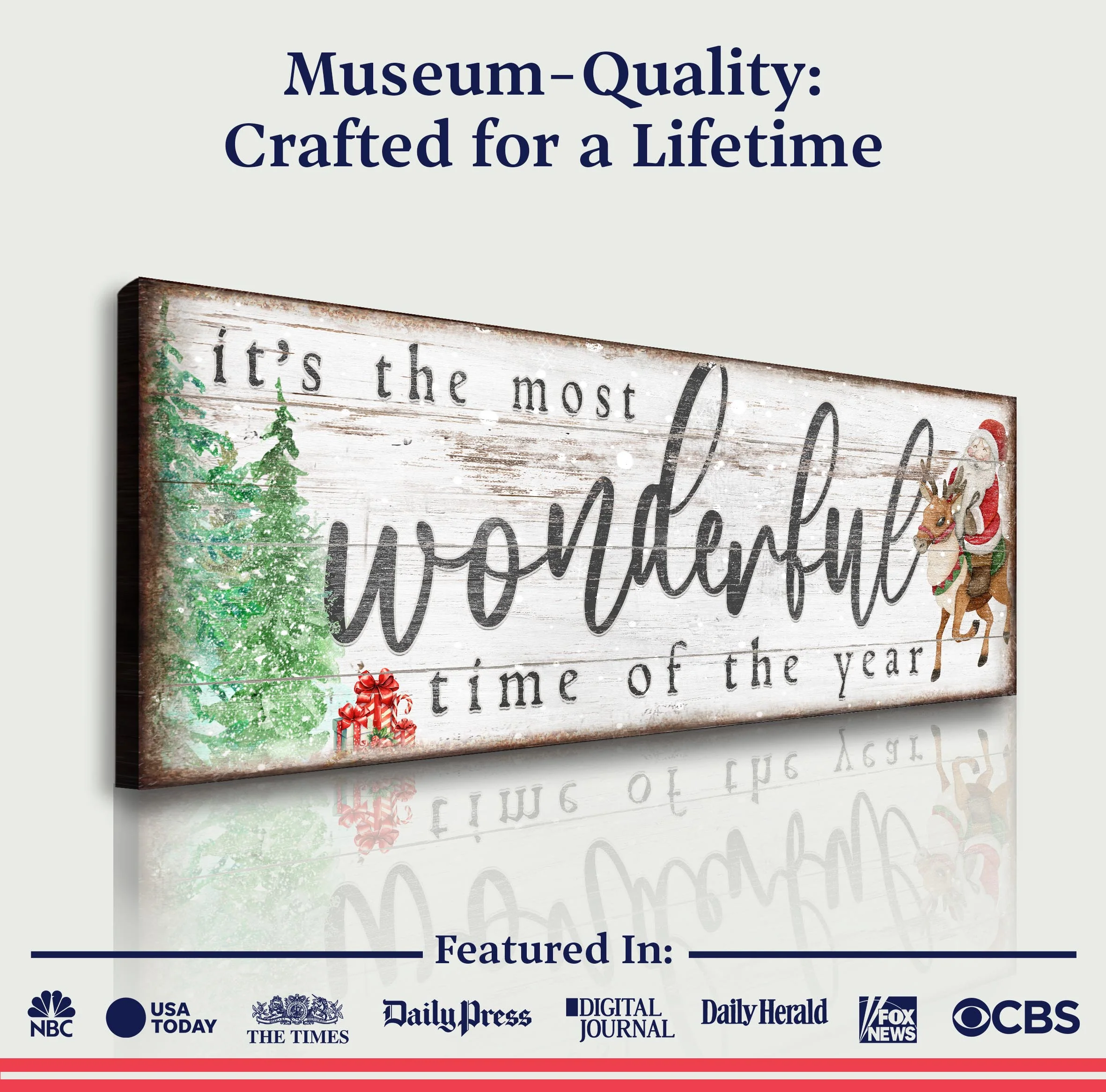 It's The Most Wonderful Time Of The Year Christmas Sign II - Image 4