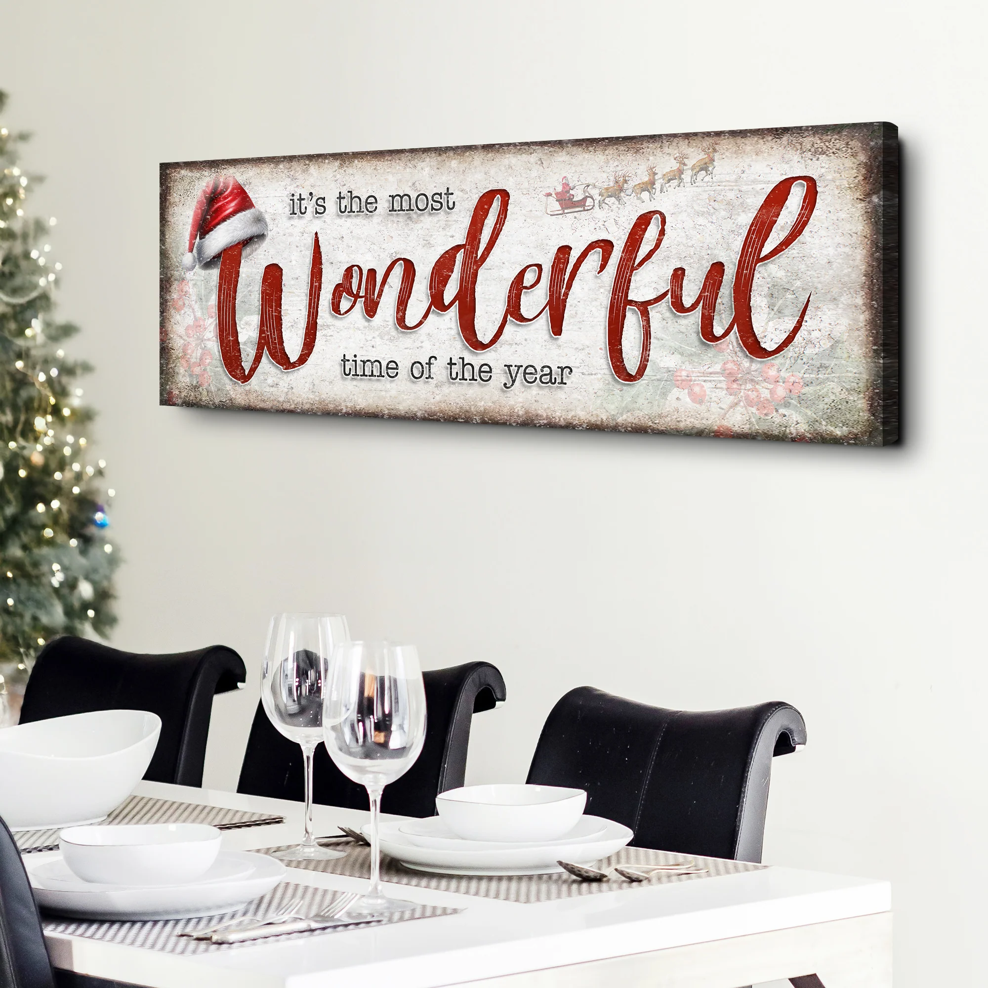 It's The Most Wonderful Time Of The Year Christmas Sign III - Image 2