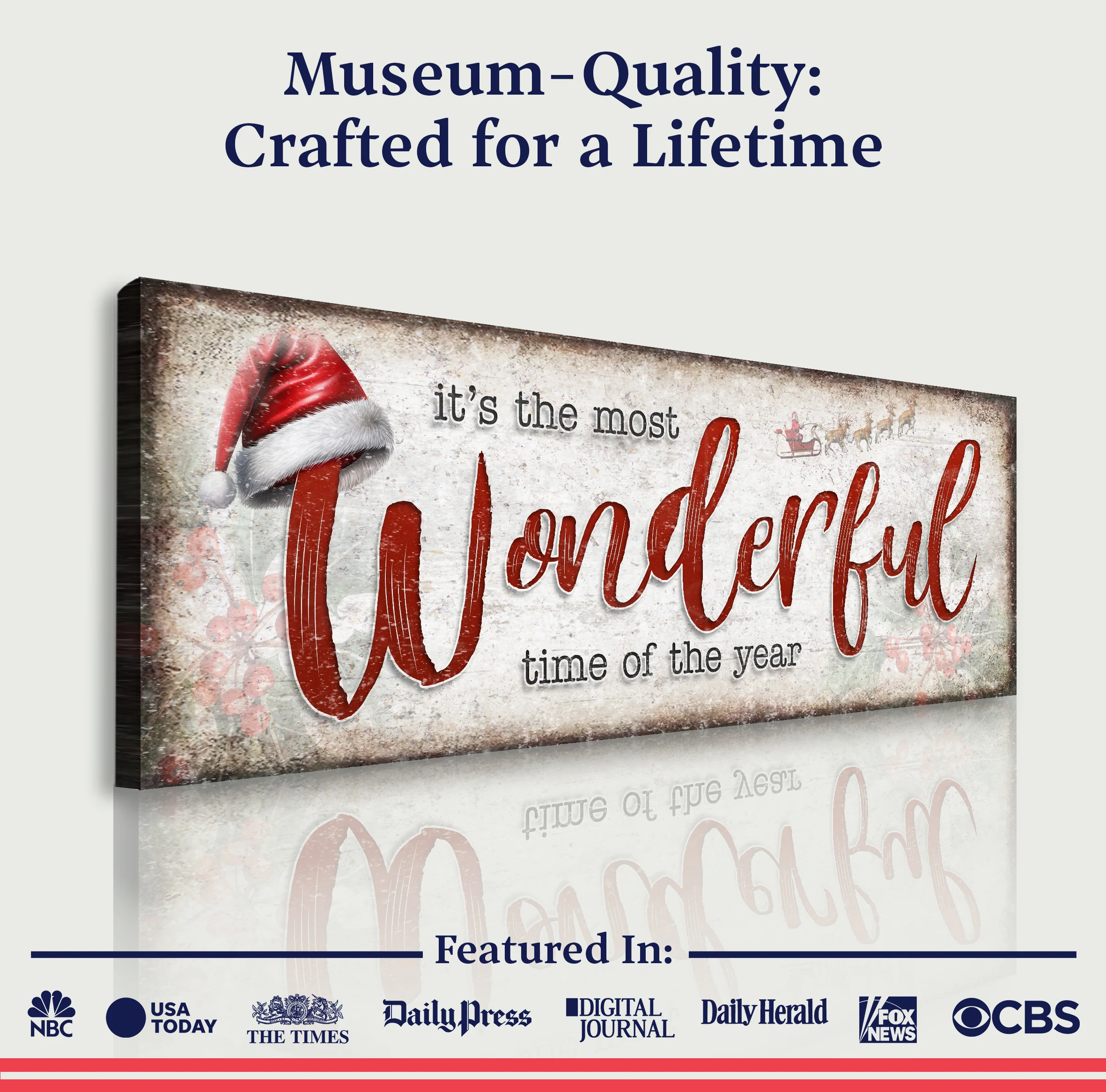 It's The Most Wonderful Time Of The Year Christmas Sign III - Image 4