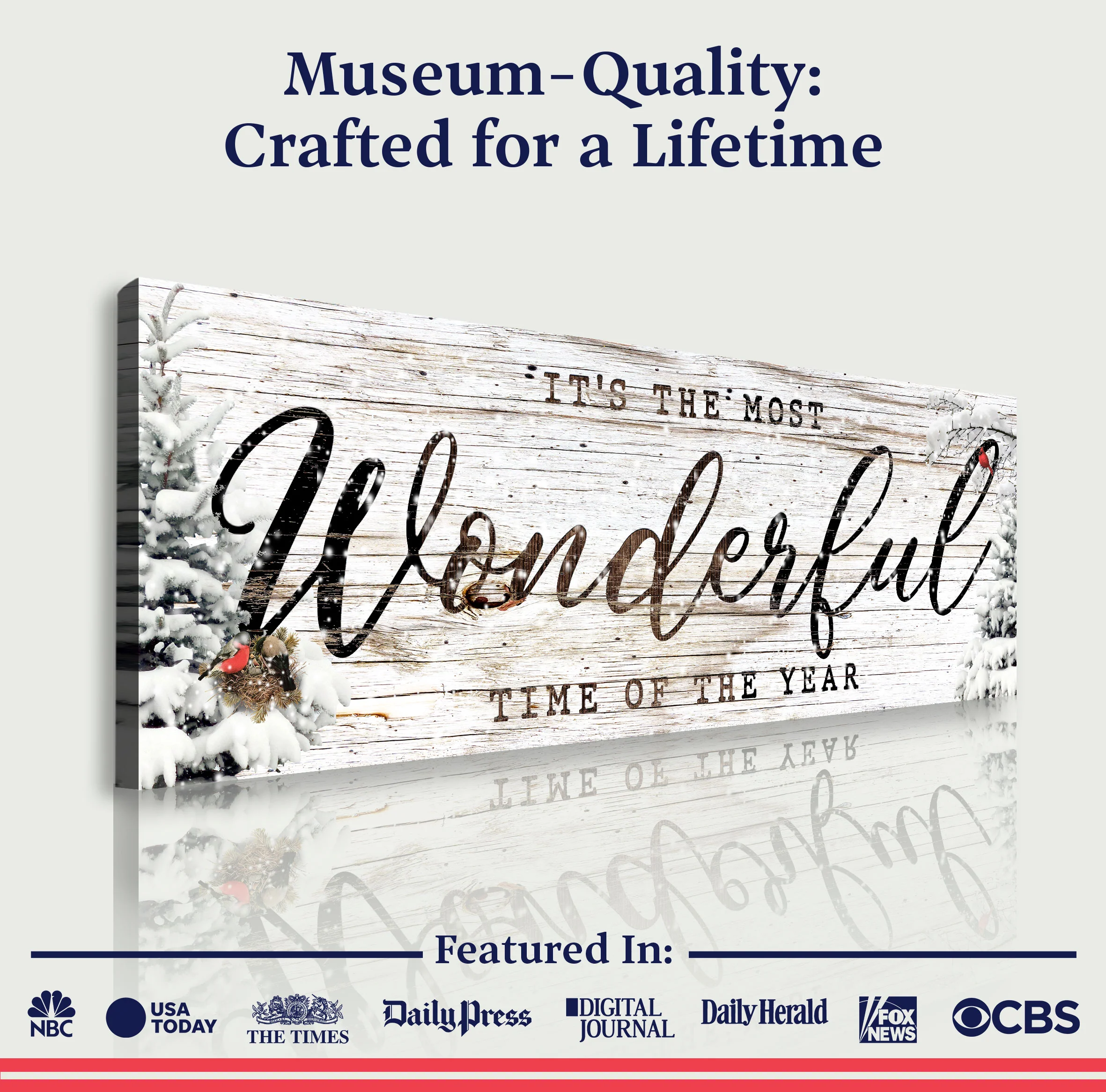 It's the most Wonderful Time of the Year Christmas Sign V - Image 4