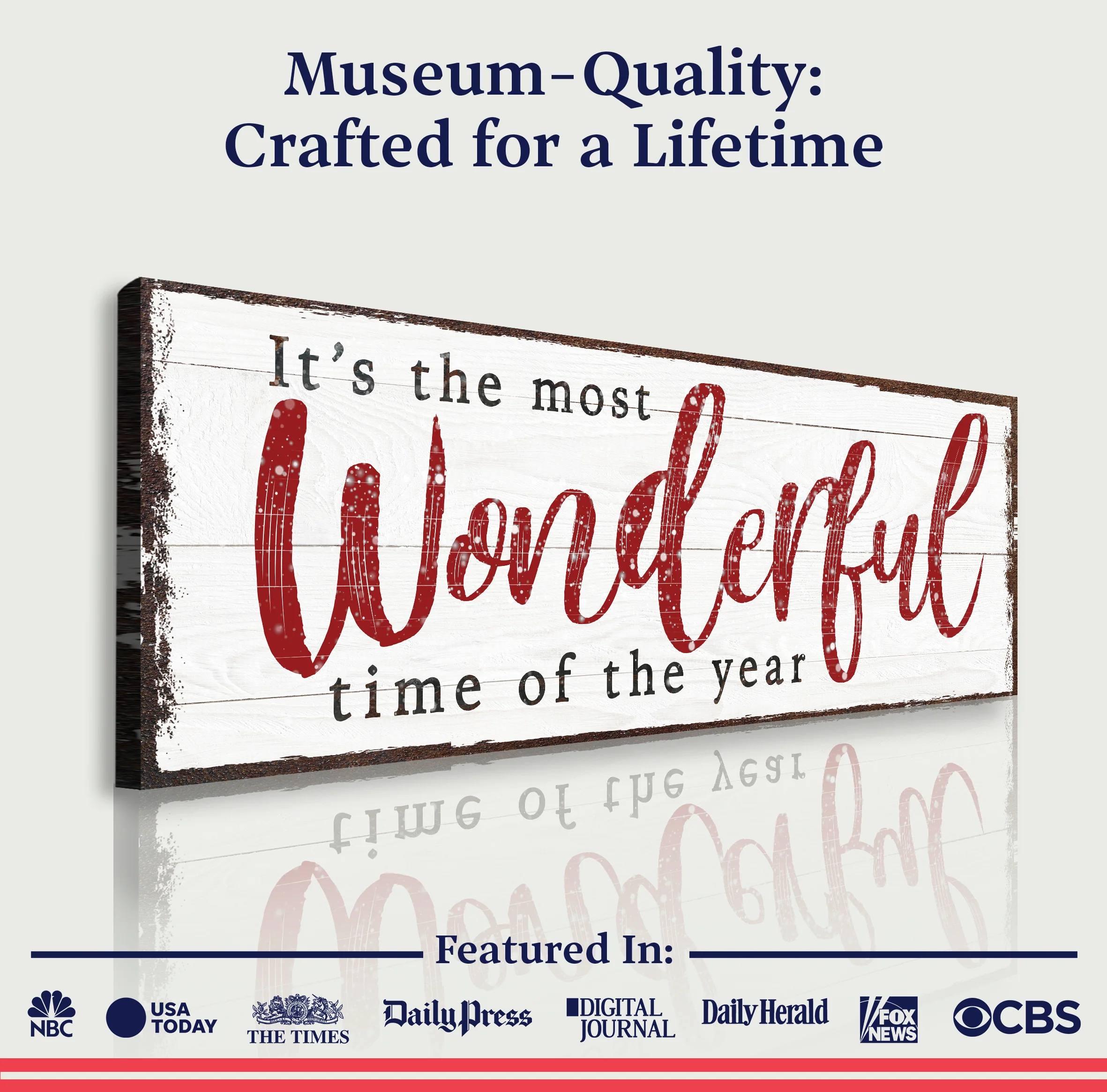 It's The Most Wonderful Time Of The Year Christmas Sign VI - Image 4