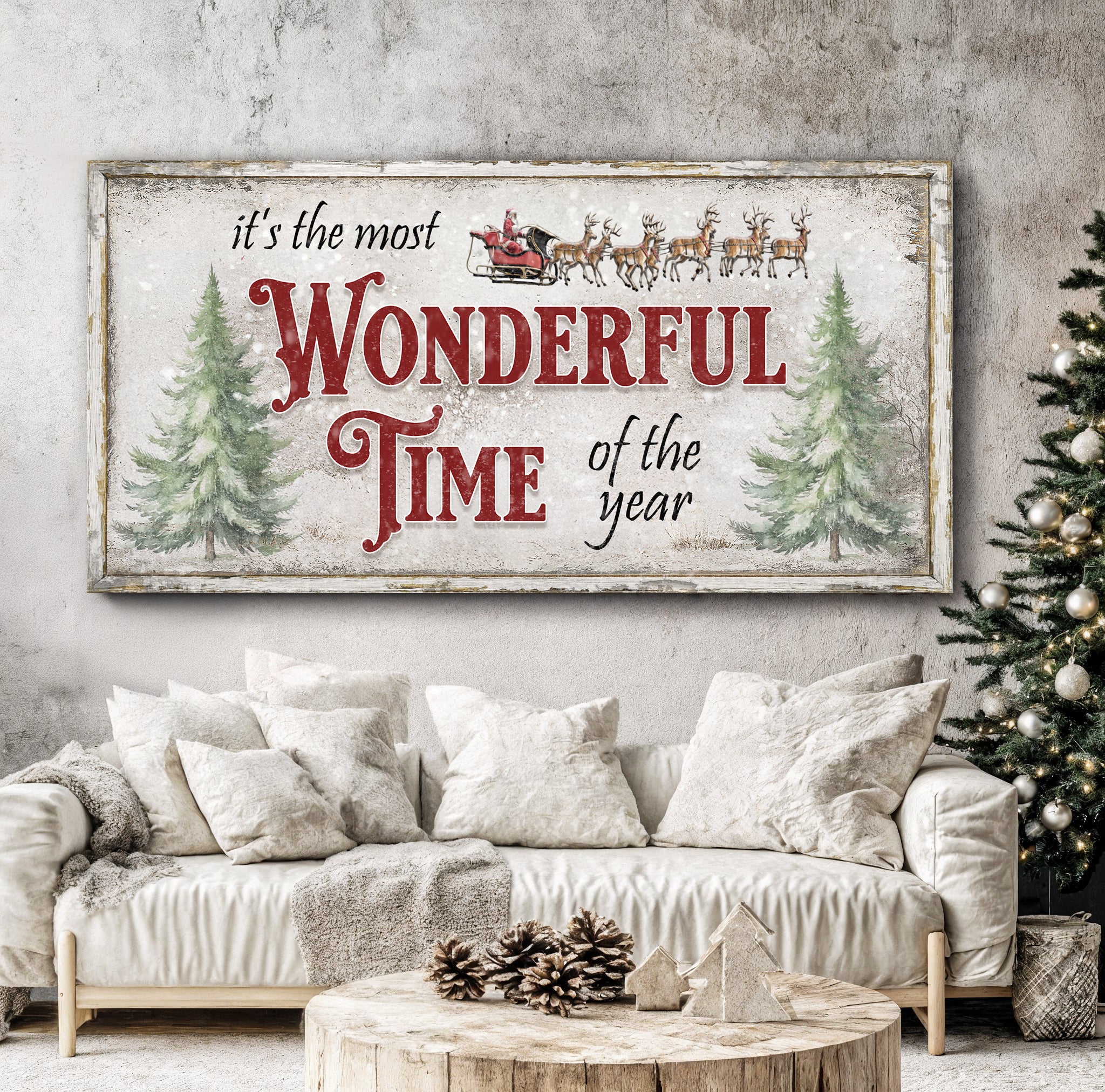 It's The Most Wonderful Time Of The Year Christmas Wall Art - Image 3