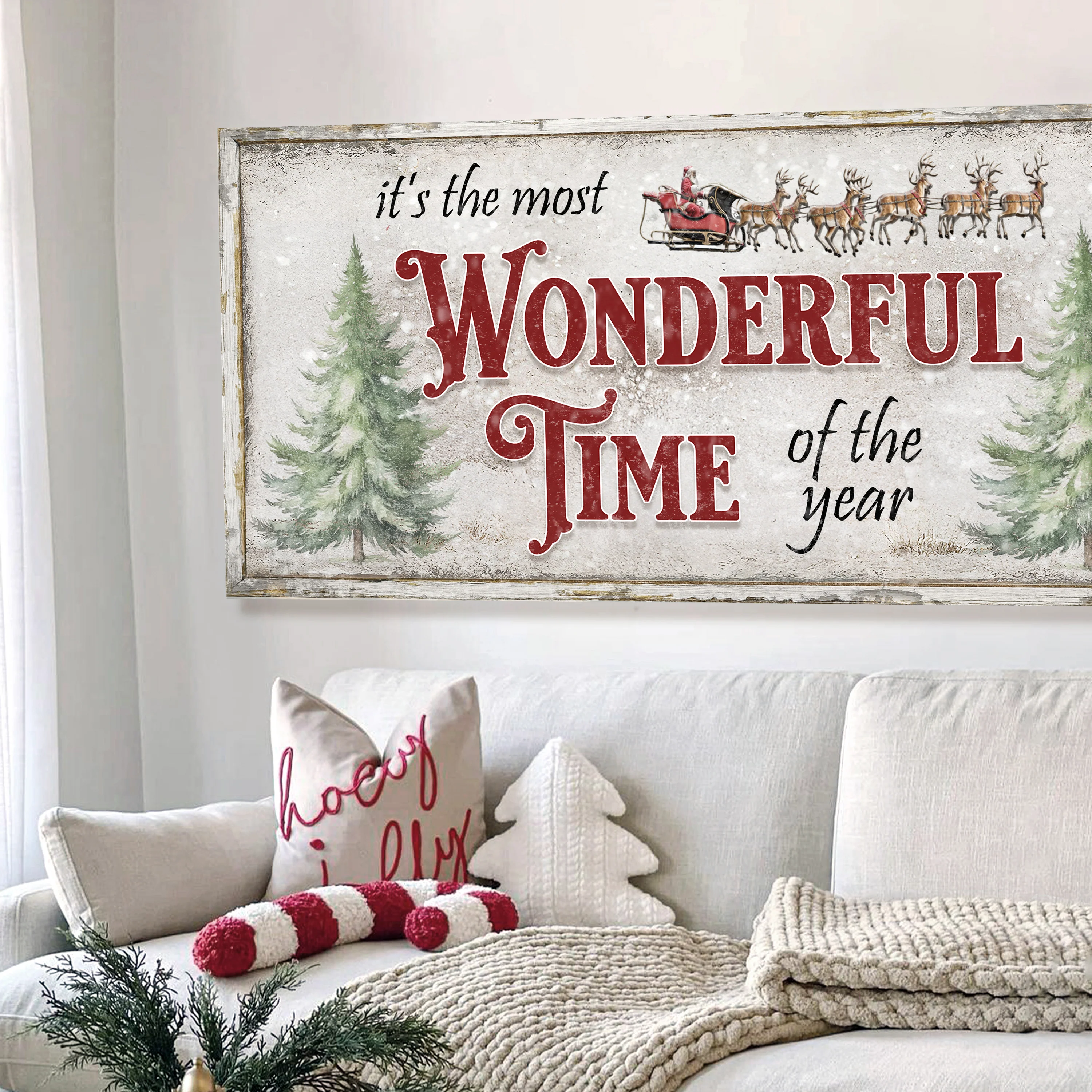 It's The Most Wonderful Time Of The Year Christmas Wall Art - Image 4