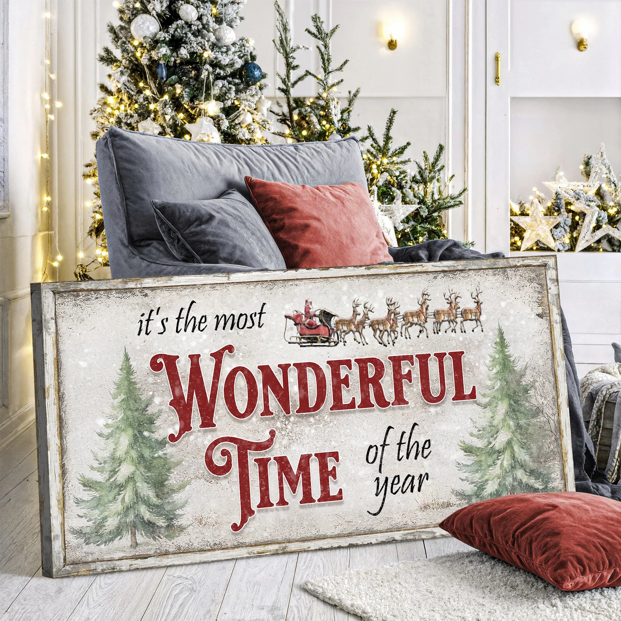 It's The Most Wonderful Time Of The Year Christmas Wall Art - Image 5