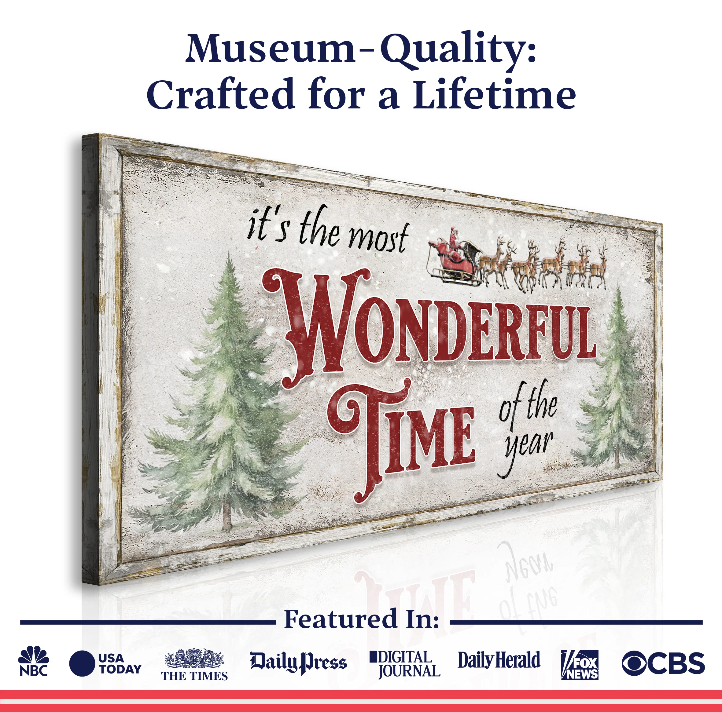 It's The Most Wonderful Time Of The Year Christmas Wall Art - Image 6