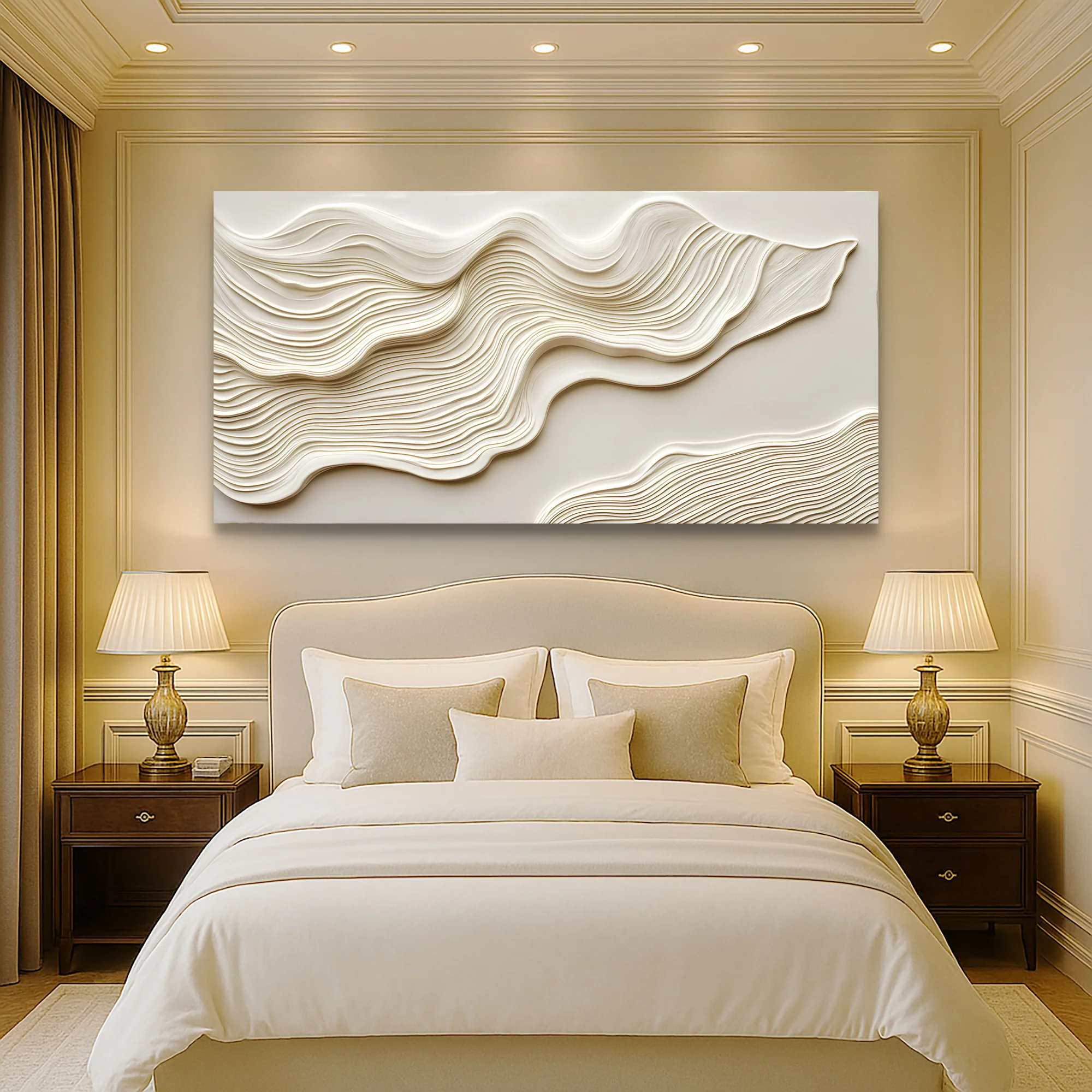 Ivory Impasto Abstract Wall Art - Image 5