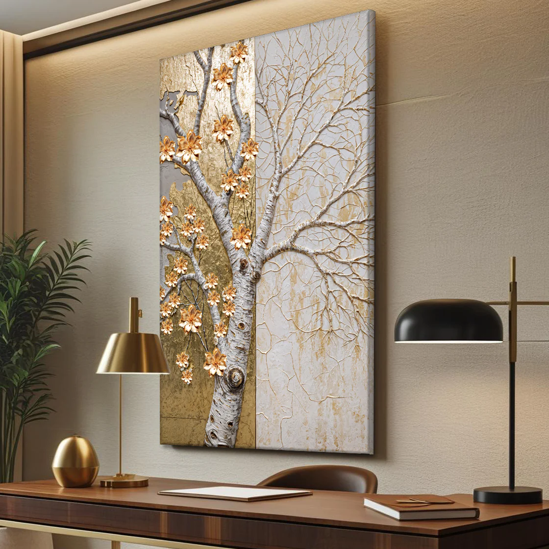 Ivory Seasons Impasto Wall Art - Image 2