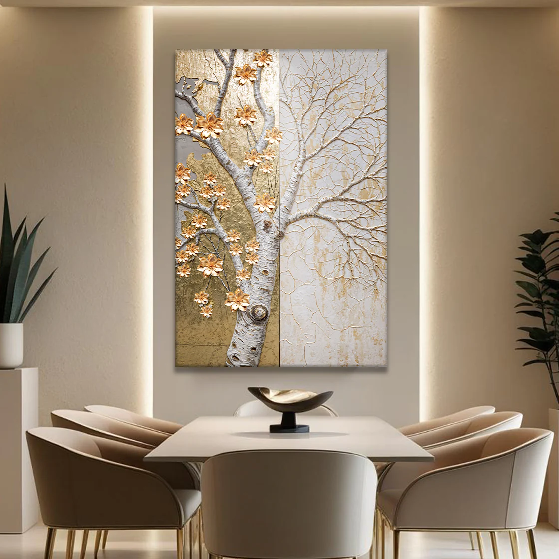 Ivory Seasons Impasto Wall Art - Image 5