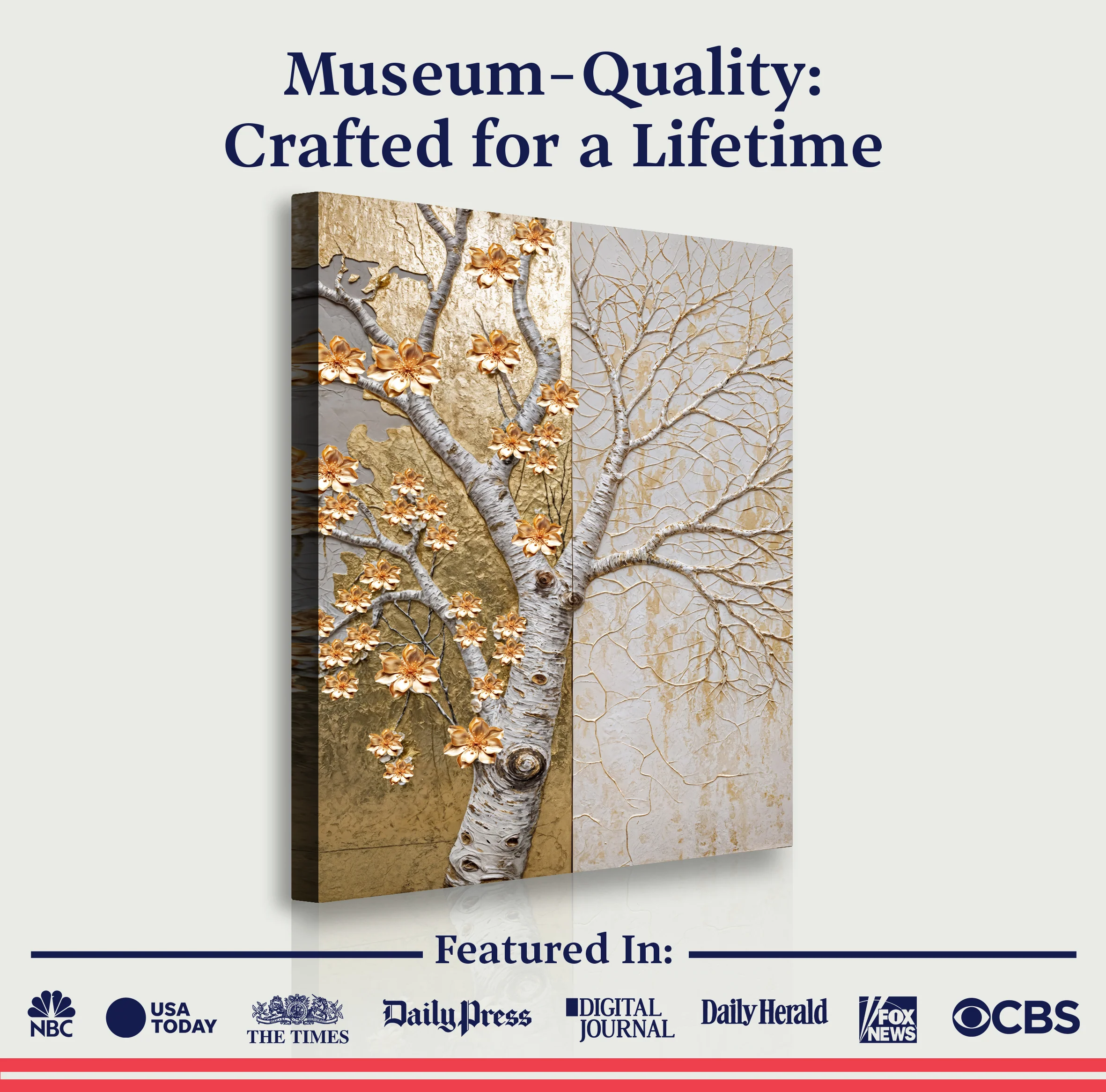 Ivory Seasons Impasto Wall Art - Image 6