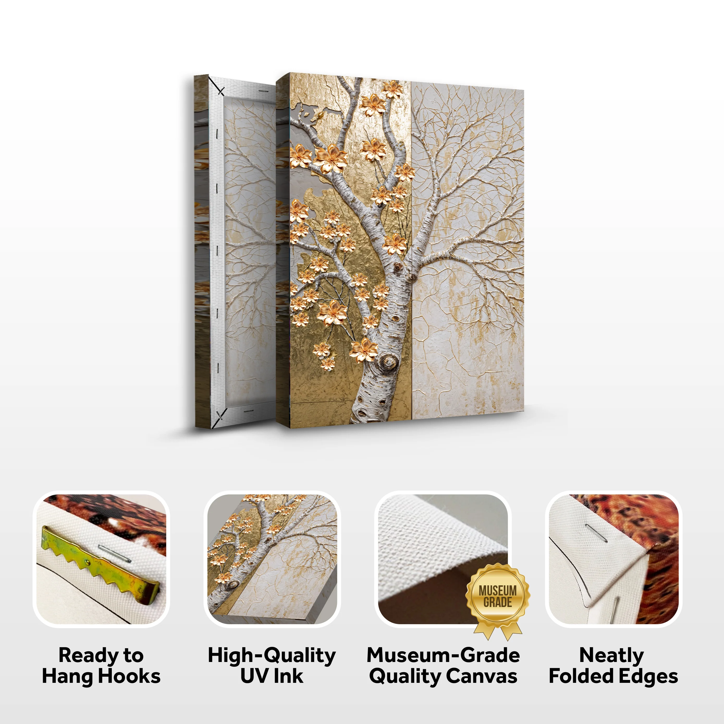 Ivory Seasons Impasto Wall Art - Image 8
