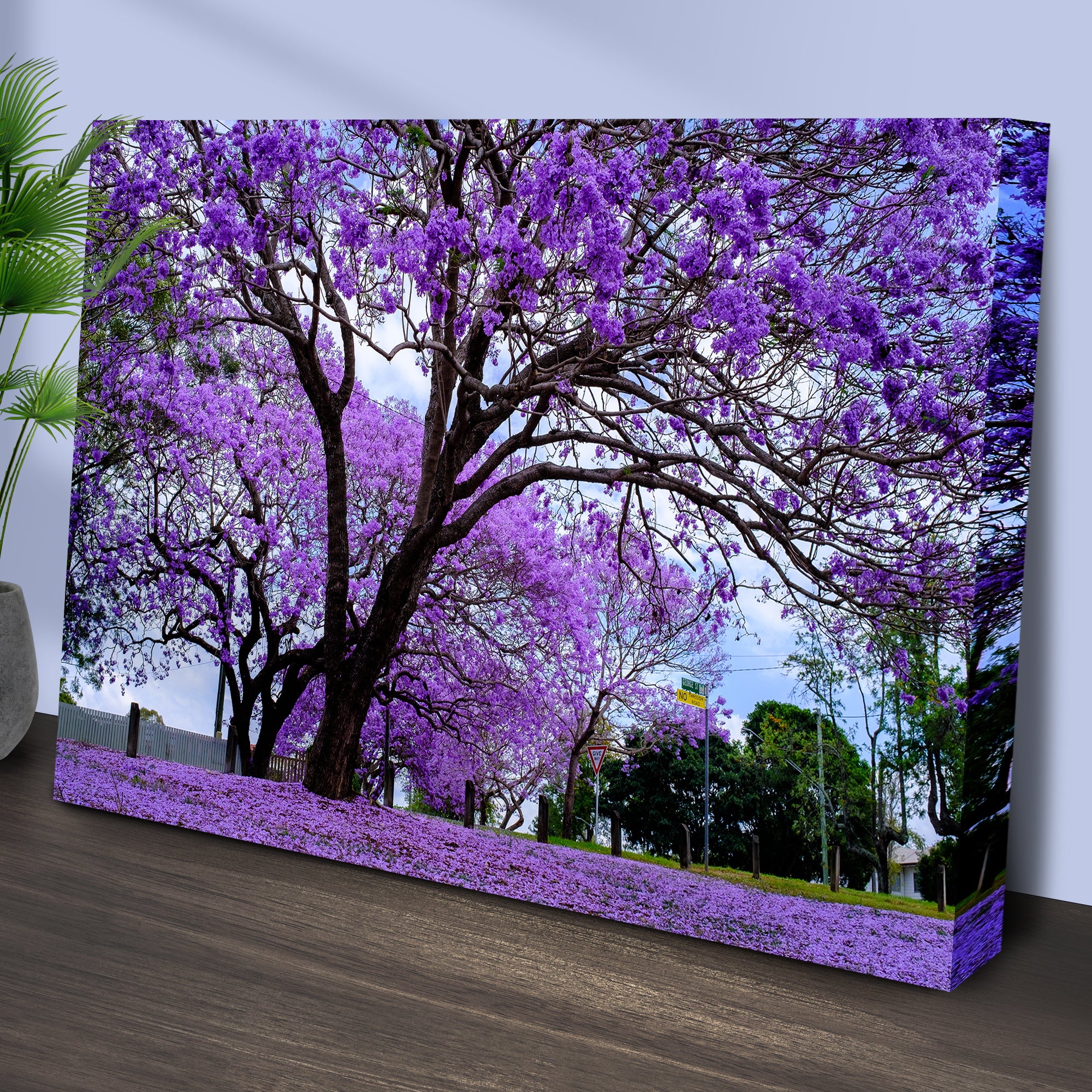Jacaranda Trees Canvas Wall Art - Image 2