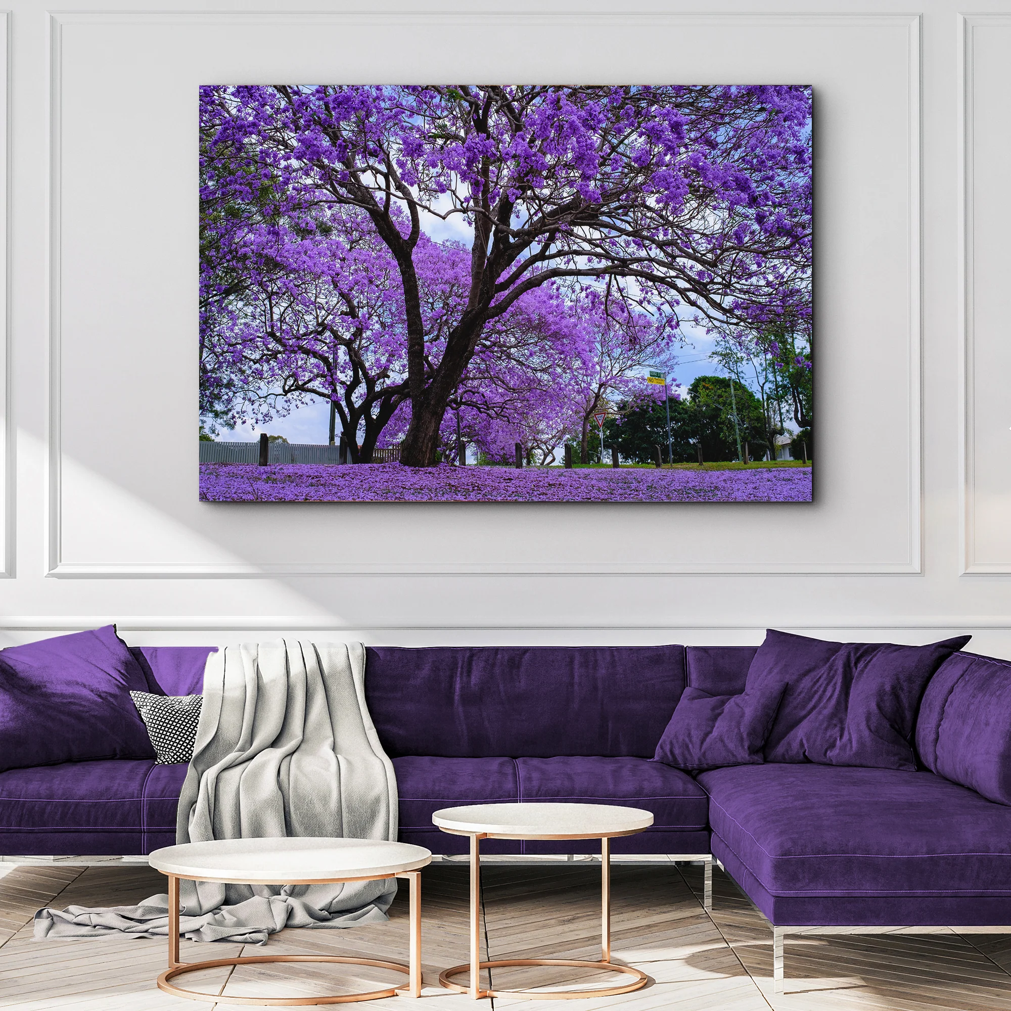 Jacaranda Trees Canvas Wall Art - Image 3