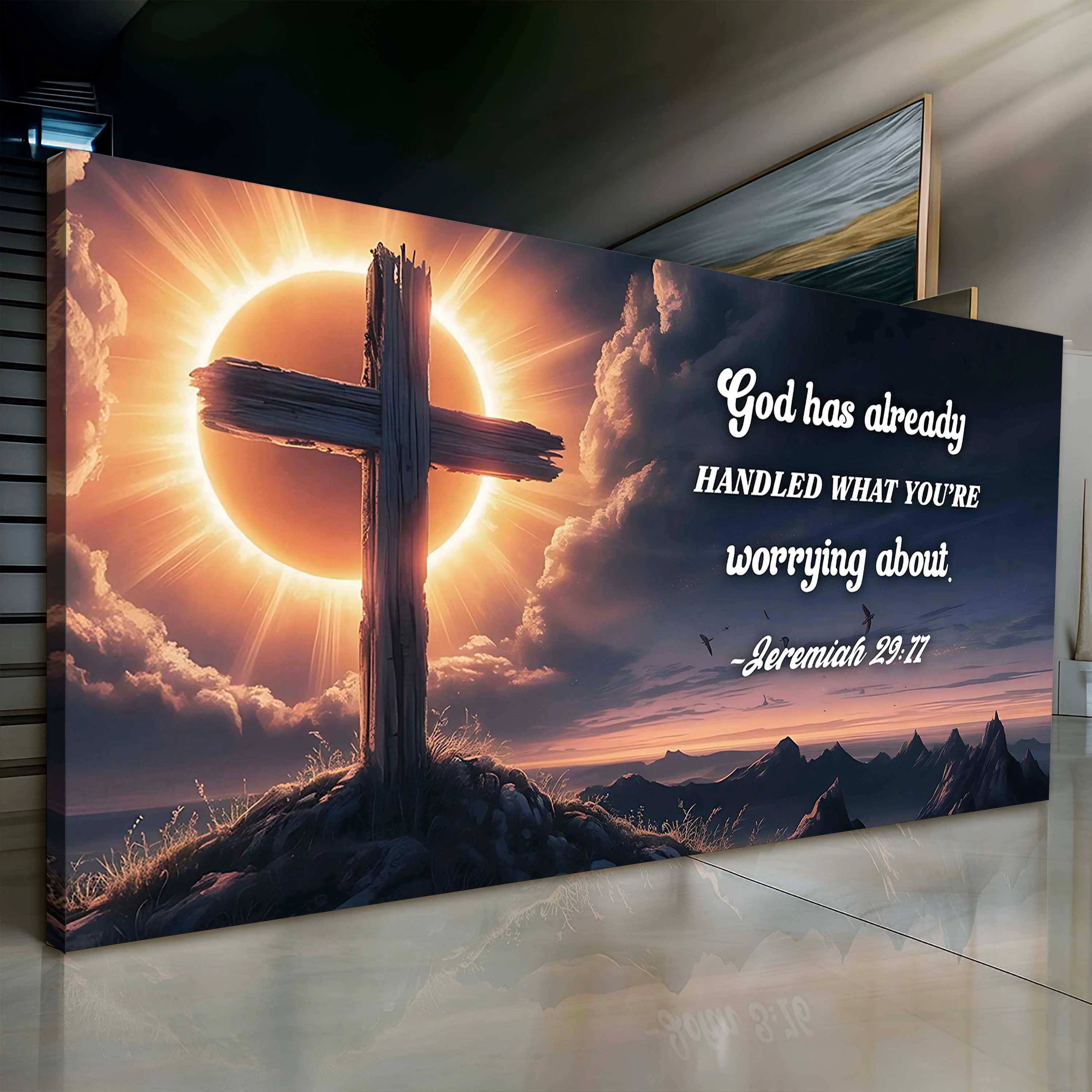 Jeremiah 29:11 - God Has Already Handled What You're Worrying Faith Sign - Image 6