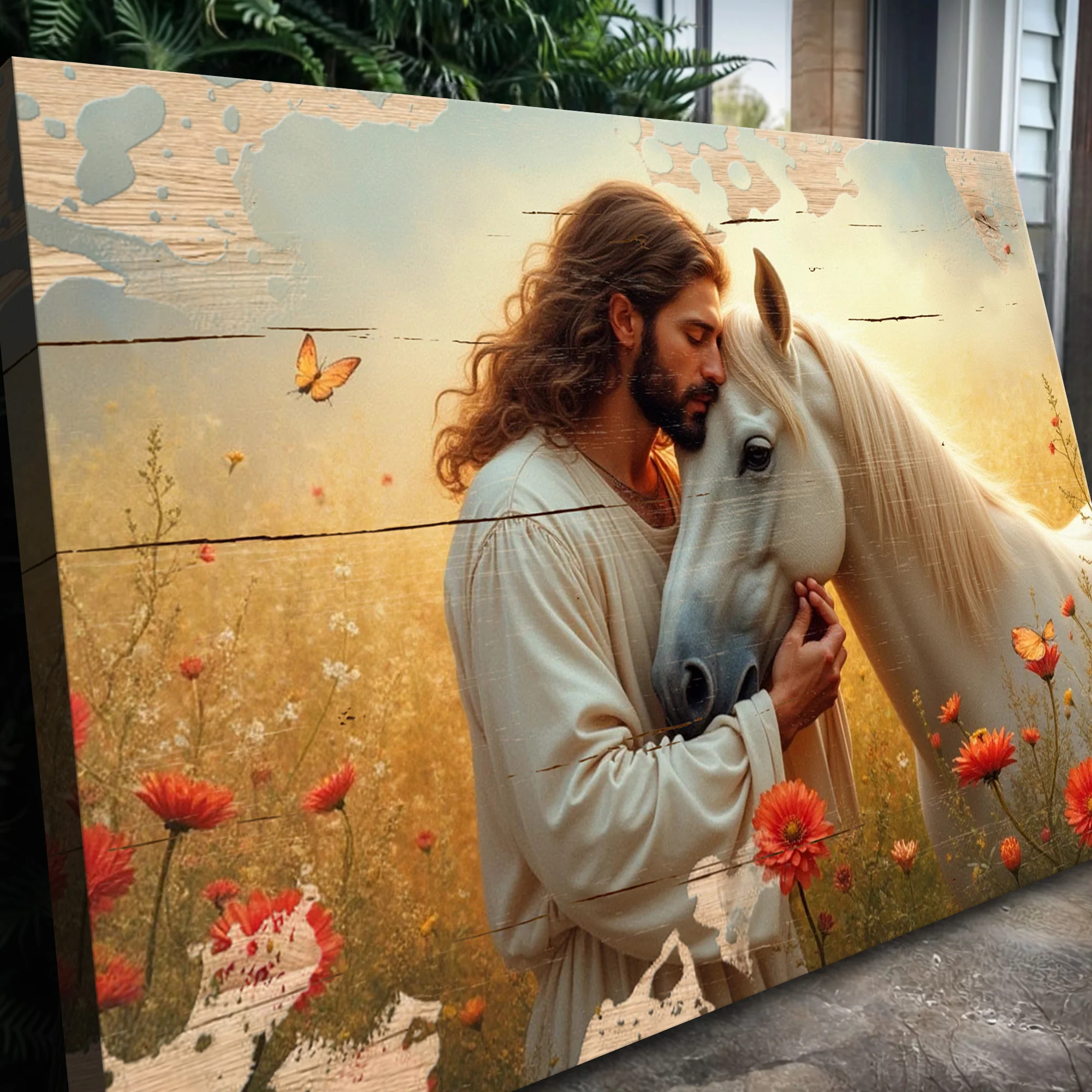Jesus and Horse Faith Wall Art II - Image 3