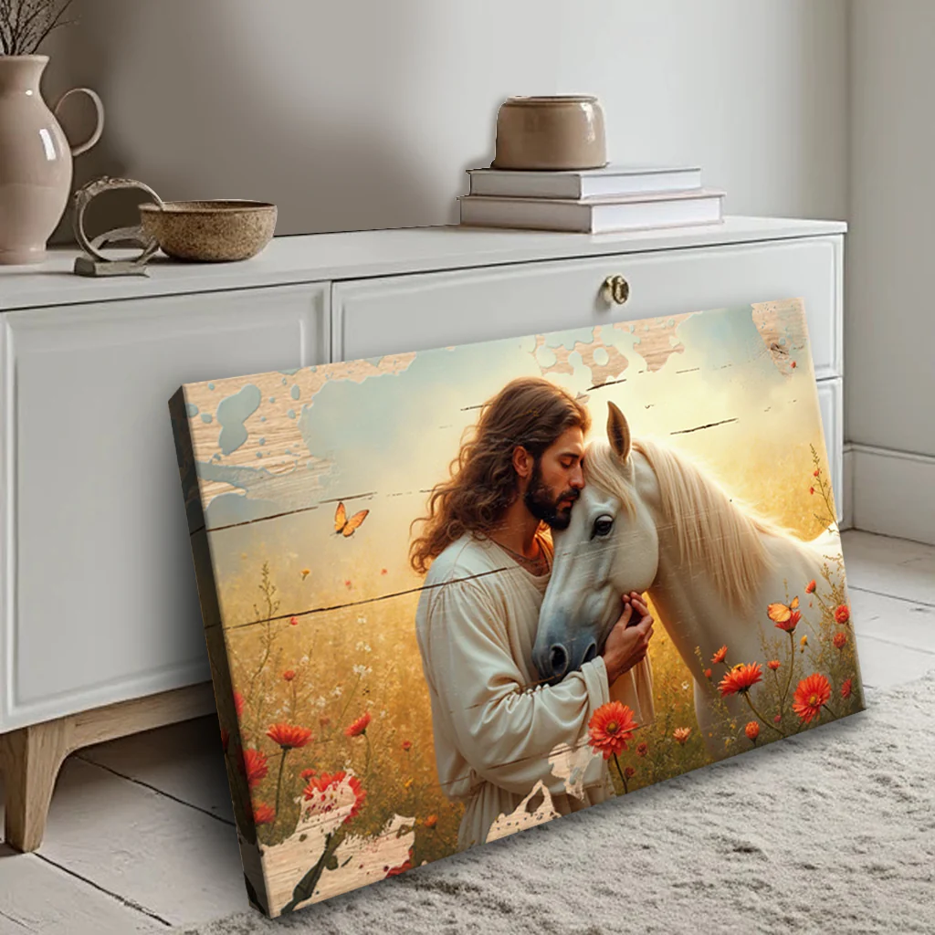Jesus and Horse Faith Wall Art II - Image 4