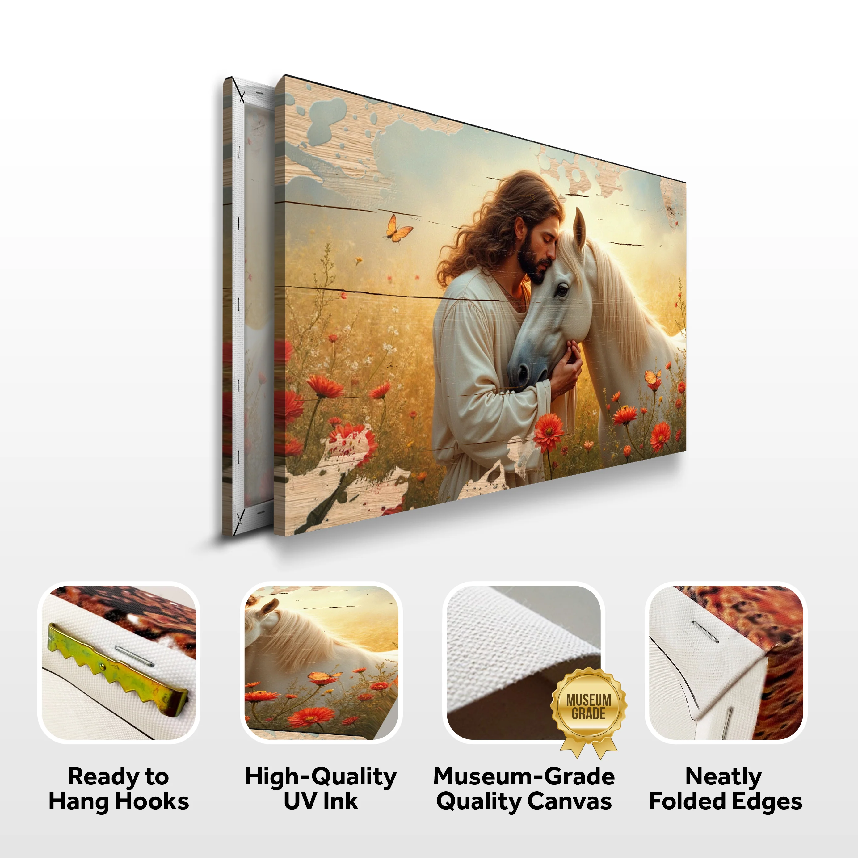 Jesus and Horse Faith Wall Art II - Image 7