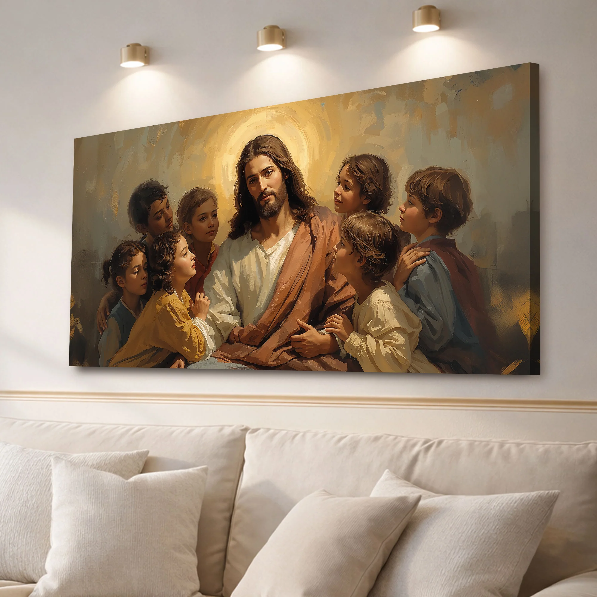 Jesus and the Children Faith Wall Art II - Image 3