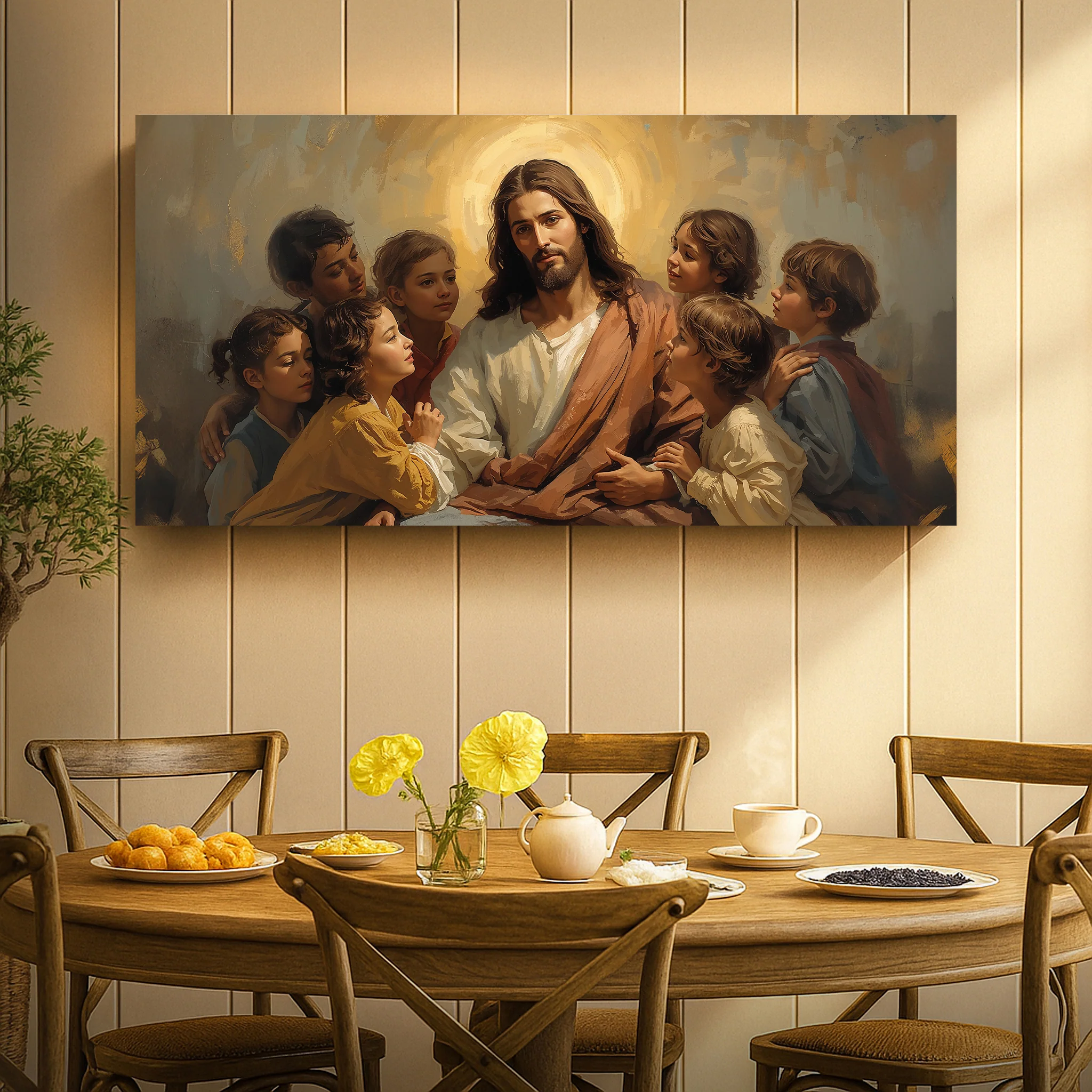 Jesus and the Children Faith Wall Art II - Image 4