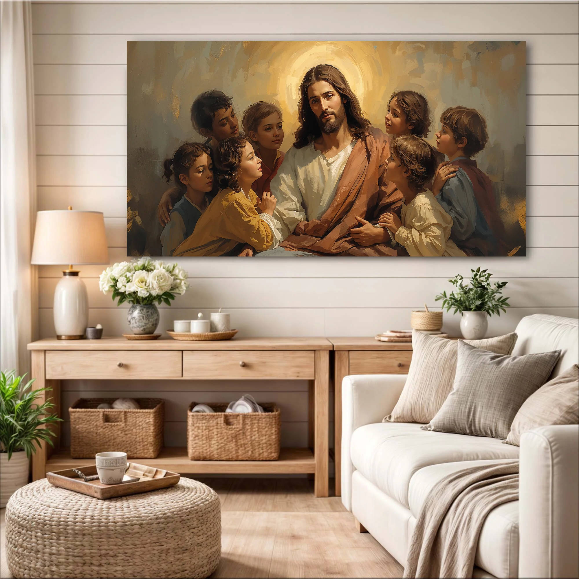 Jesus and the Children Faith Wall Art II - Image 5