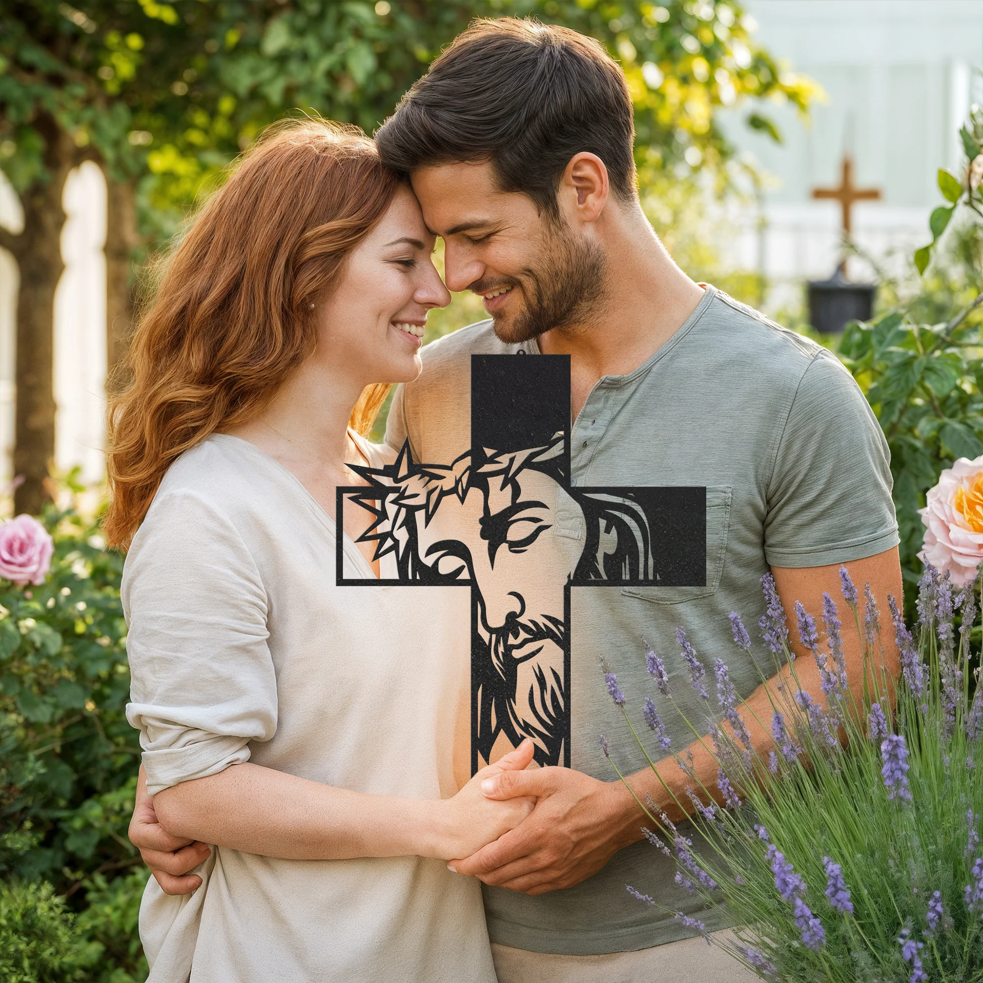 Jesus Black Metal Cross Sign - Image 5