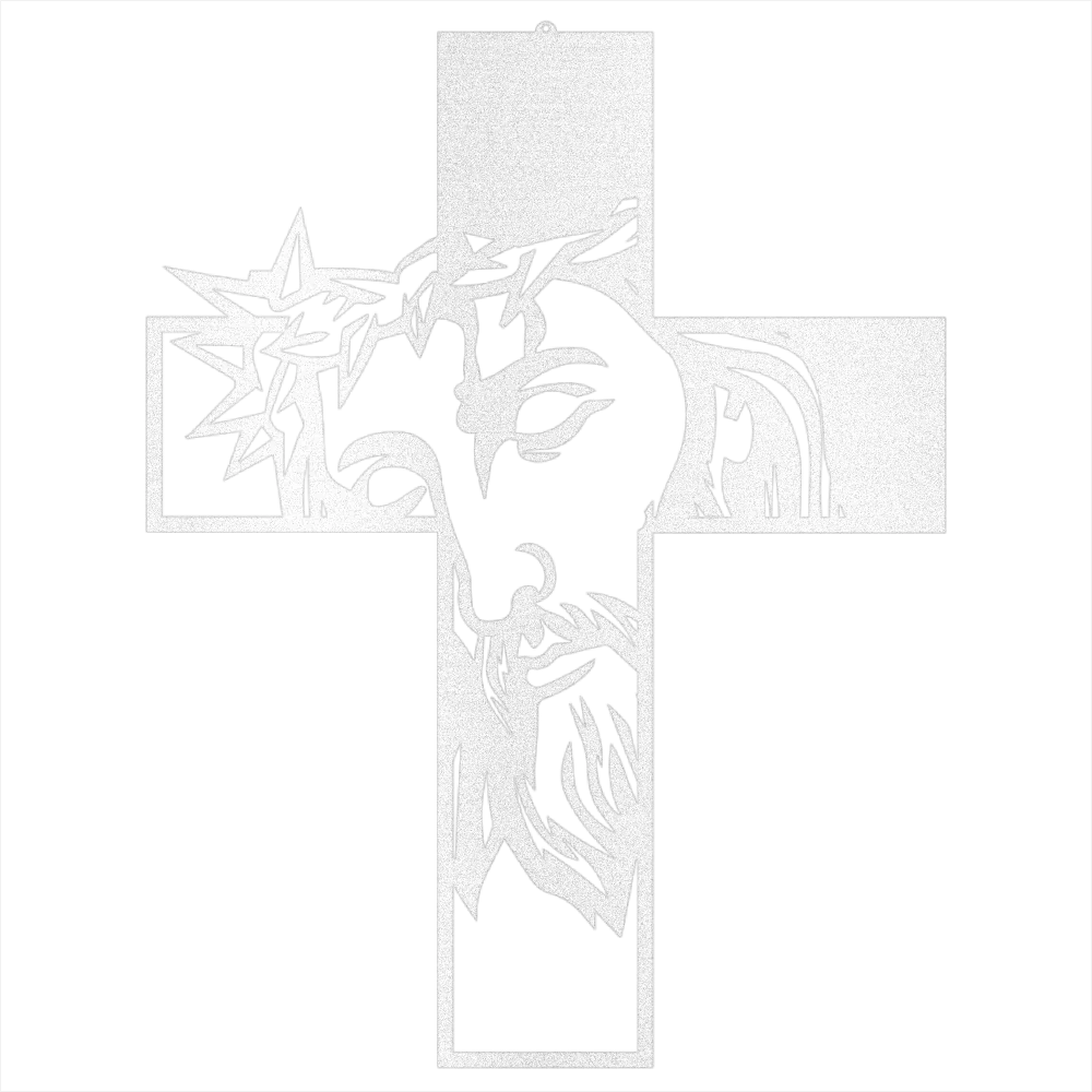 Jesus Black Metal Cross Sign - Image 6