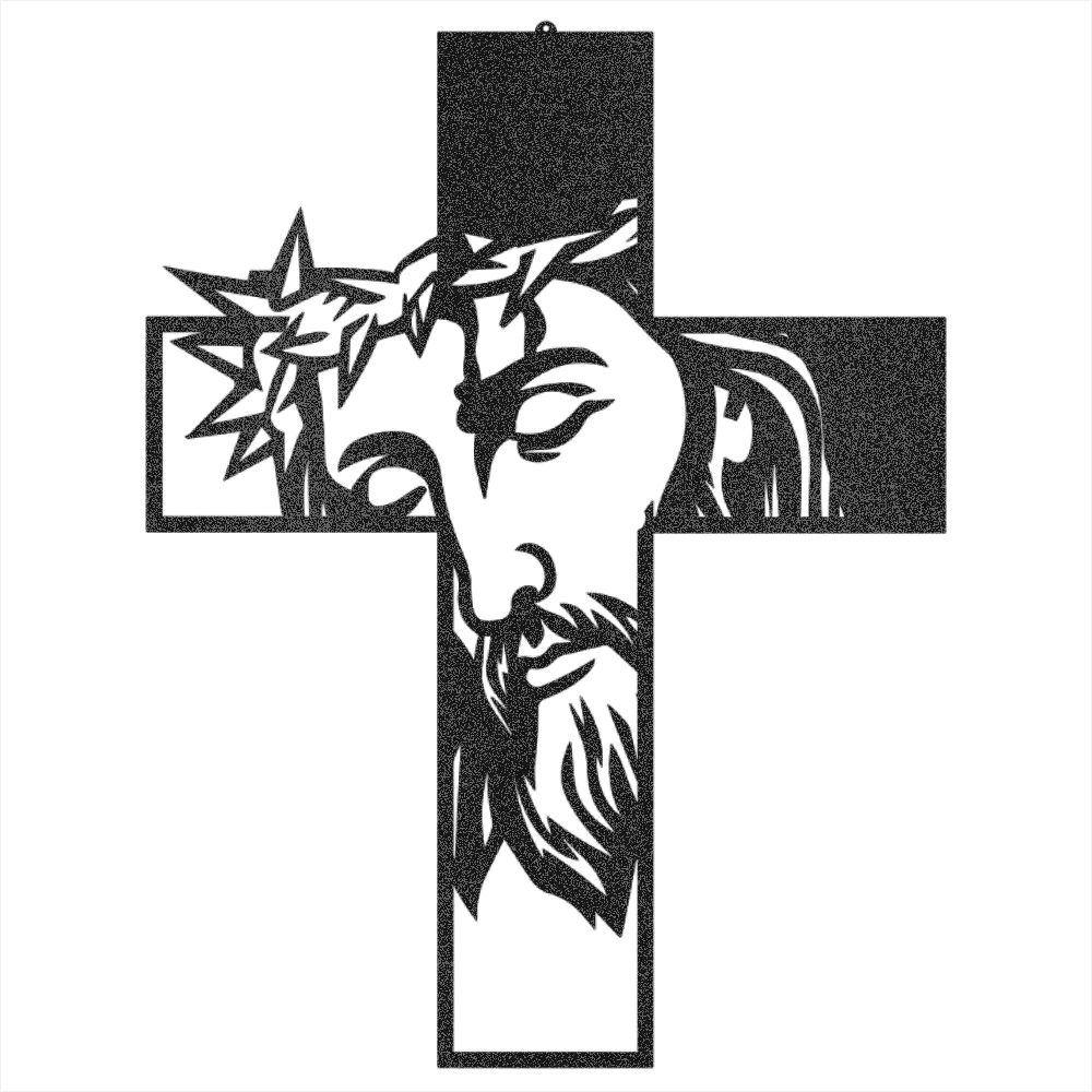 Jesus Black Metal Cross Sign - Image 9