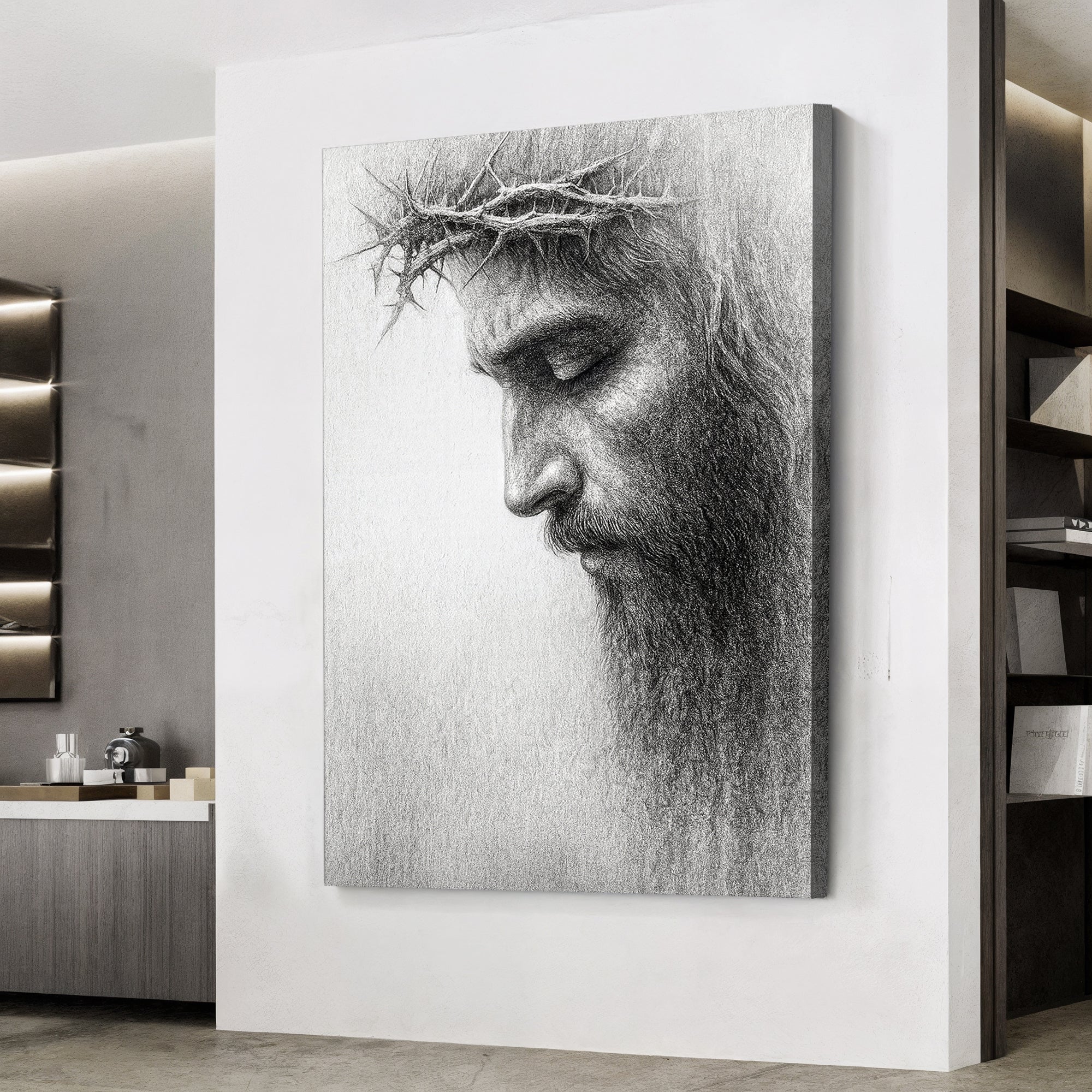Jesus Crown of Thorns Faith Wall Art - Image 2